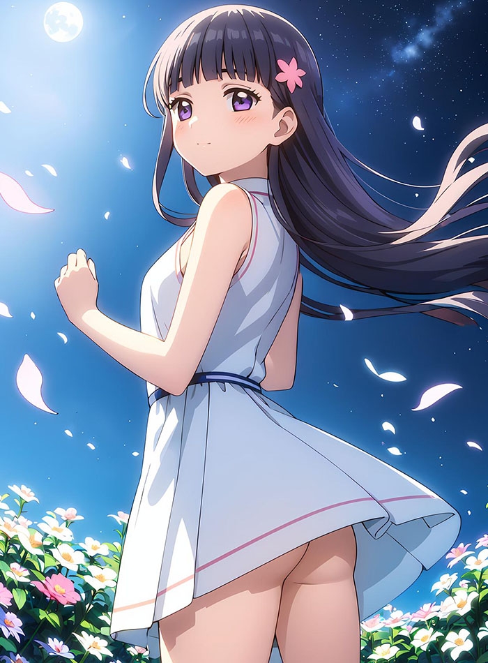 月明かりを浴びた乙女たち