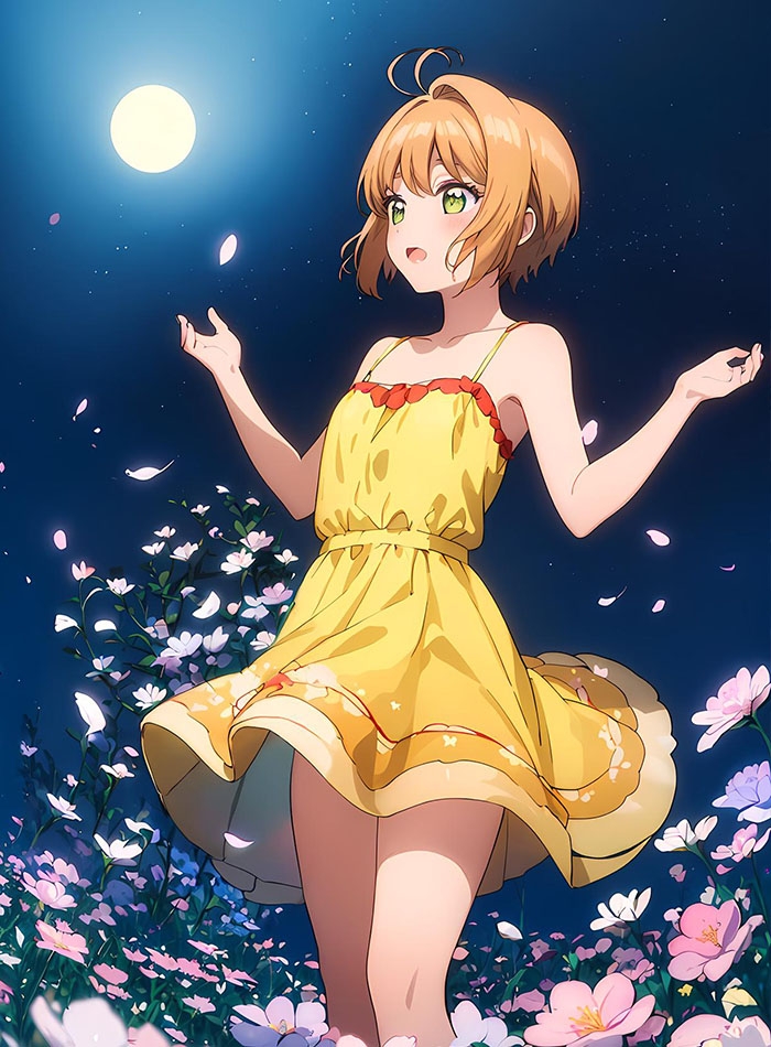 月明かりを浴びた乙女たち