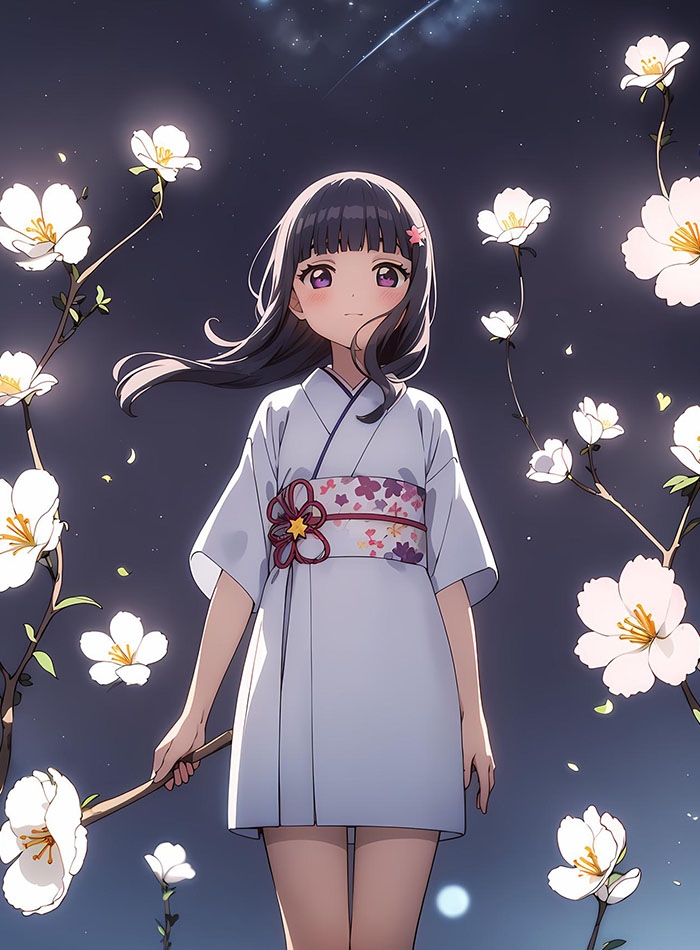 月明かりを浴びた乙女たち