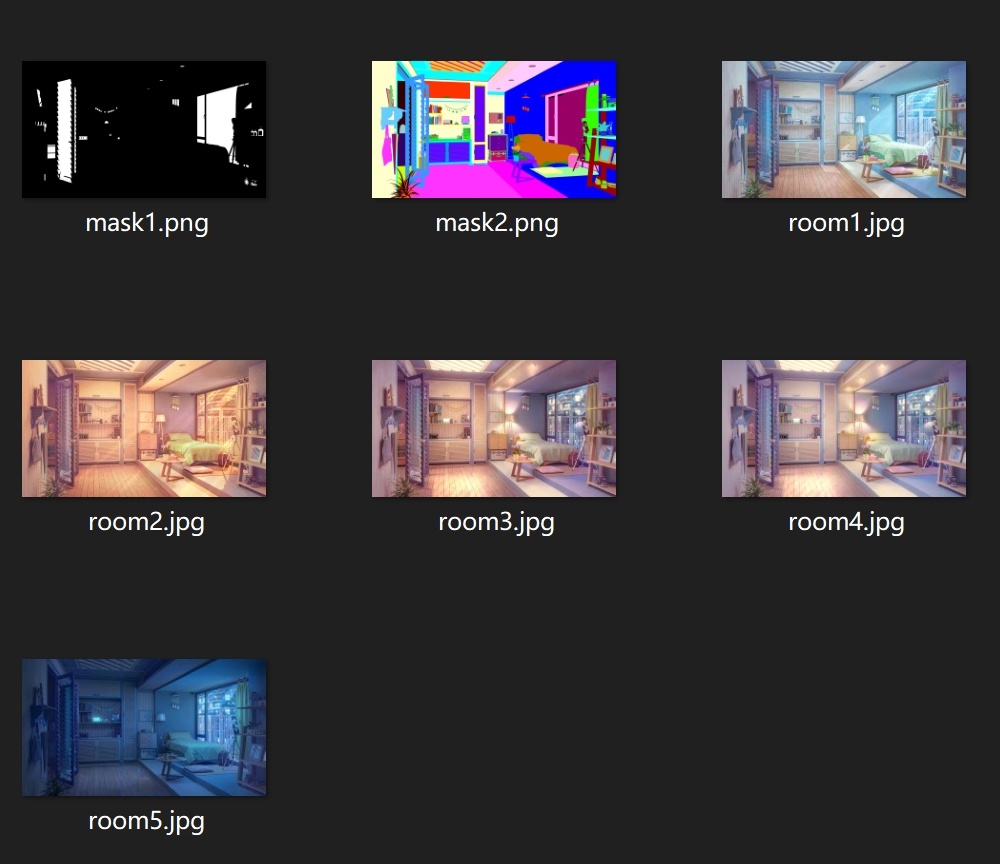 背景素材:水色の部屋
