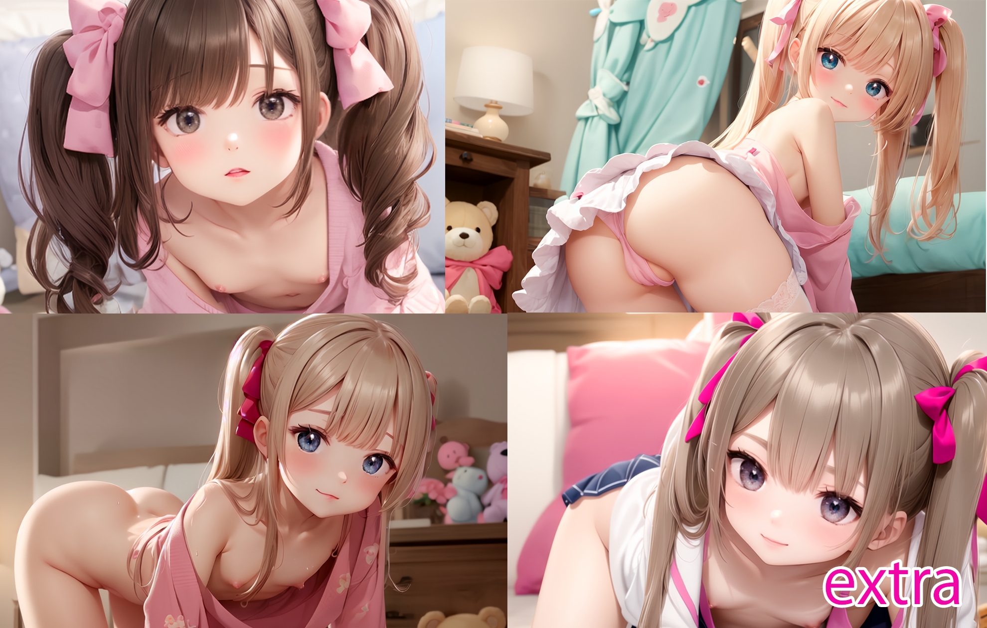 少女の部屋のかわいい少女★475枚CG★ → かわいいケモ耳の少女