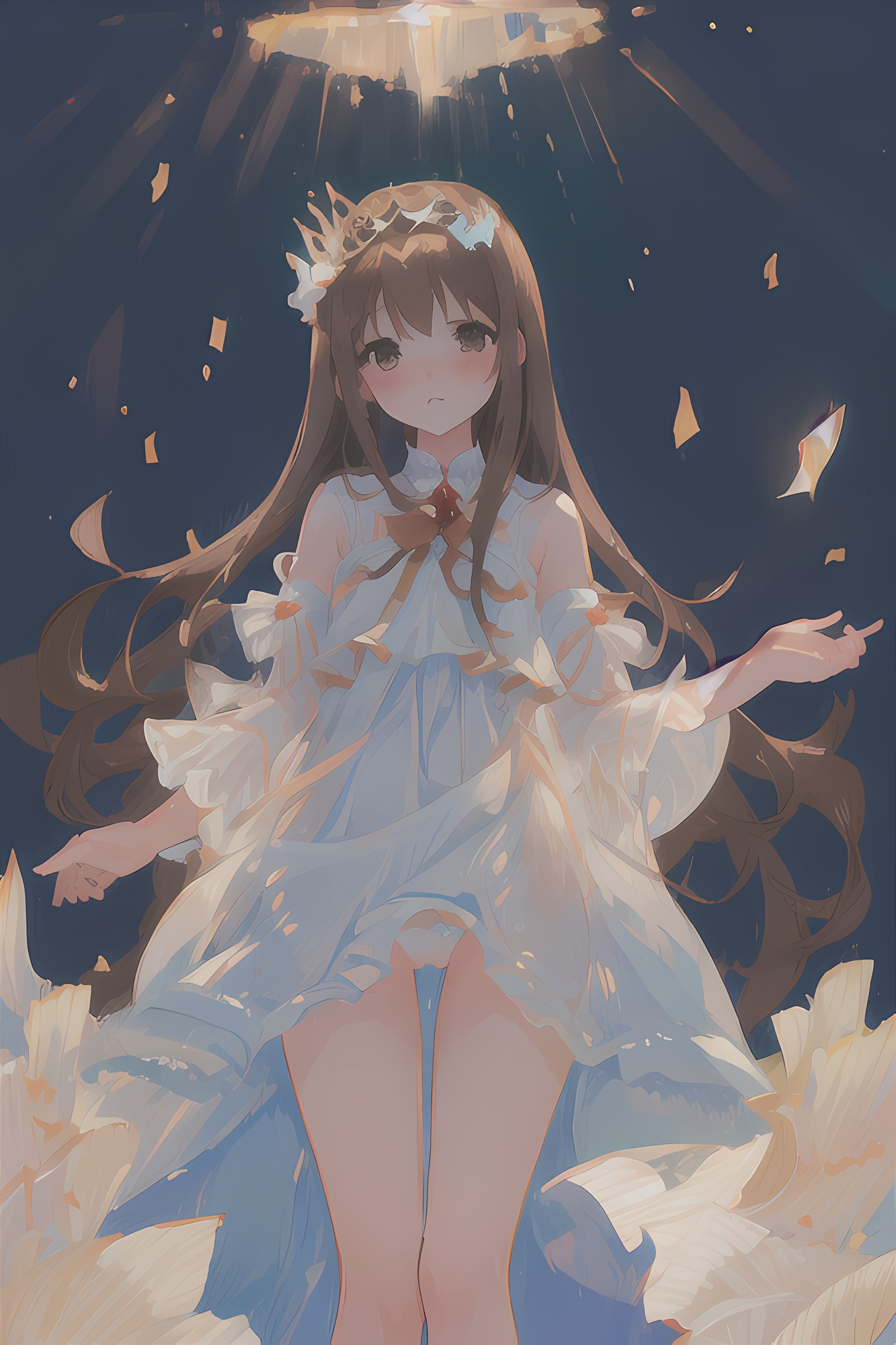 恥ずかしそうな少女の甘い微笑み