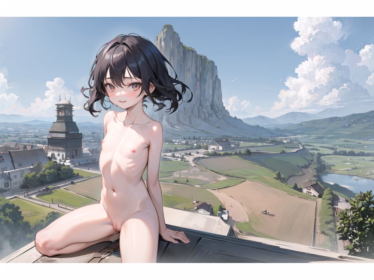 色白細身少女画集【野外露出編】