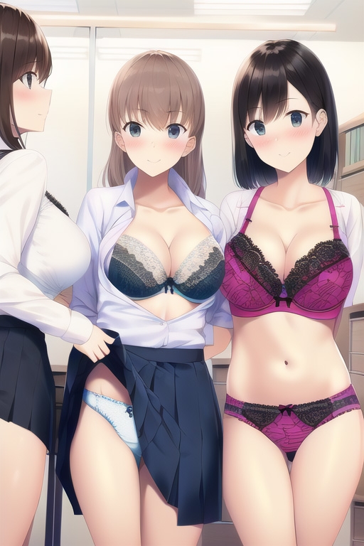職場でブラとおぱんつ見せてくれる同僚たち