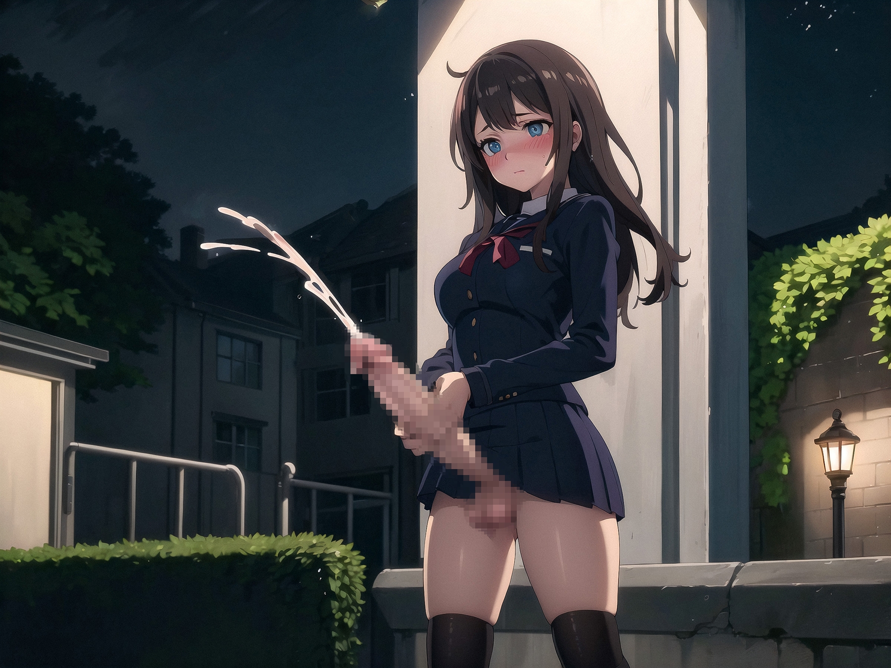 ふたなりJK 野外露出オナニー