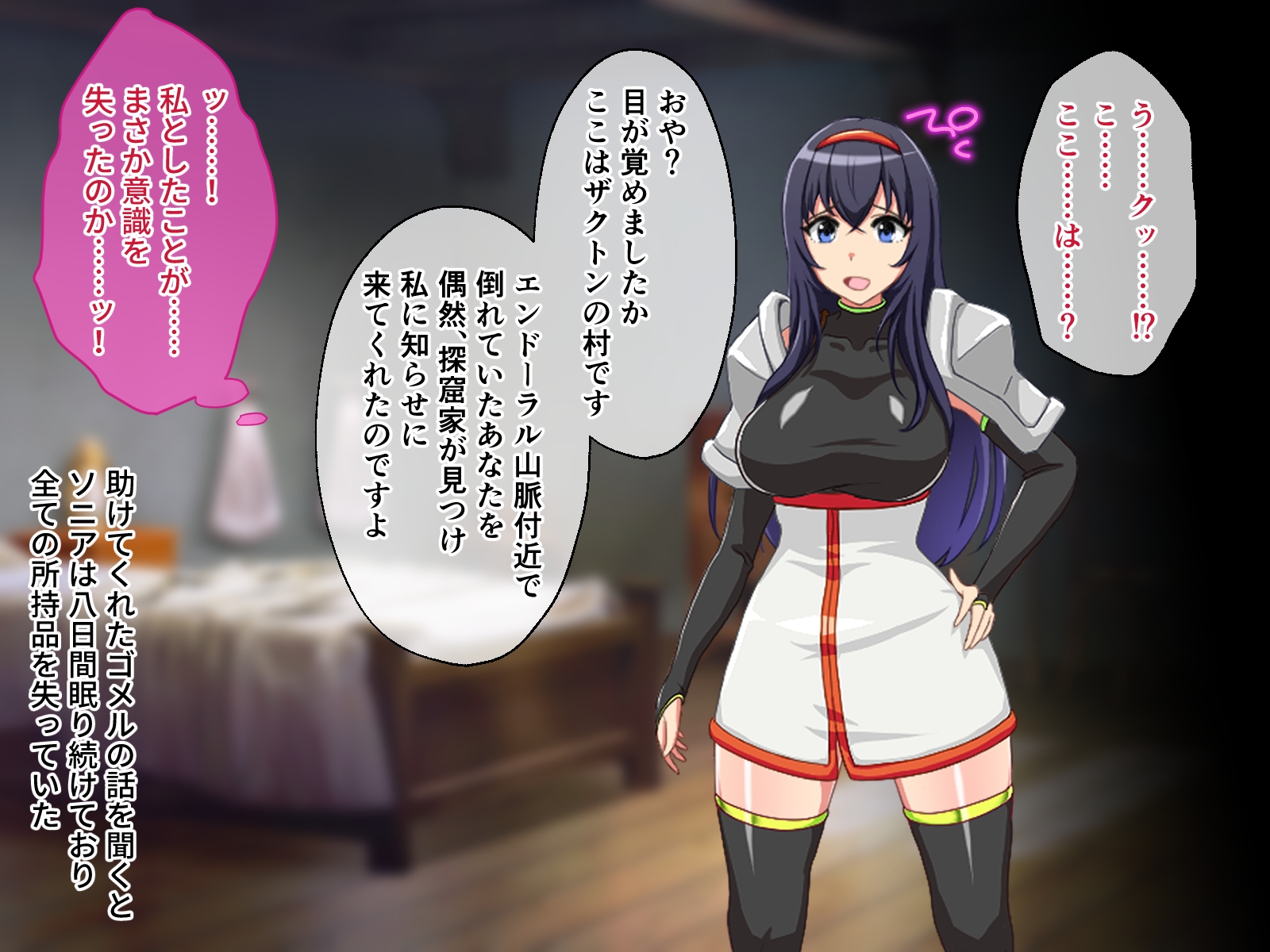 ソニアと淫欲の村 CGノベル版 ～ドスケベボディを弄ばれるアヘイキ女戦士～