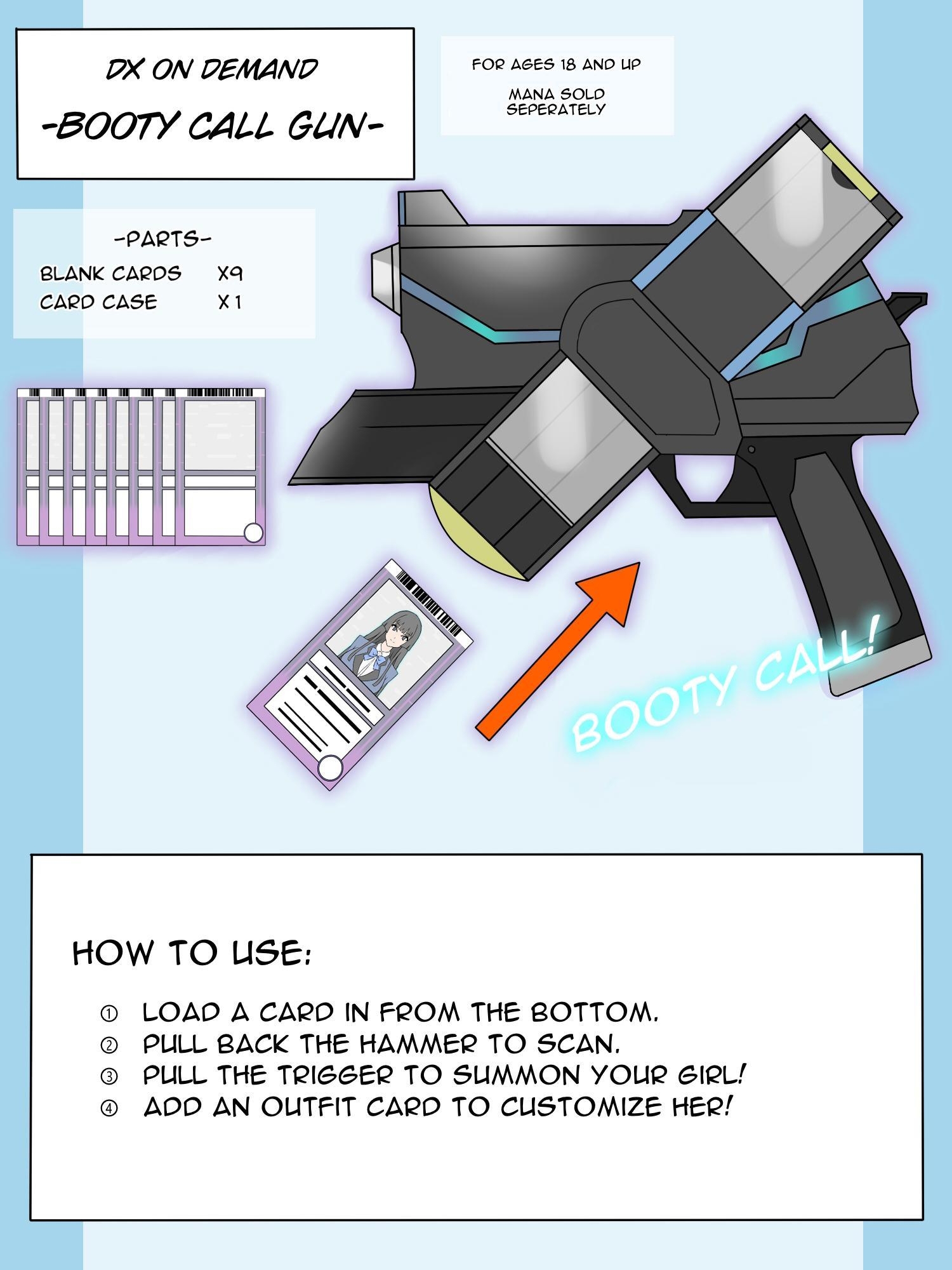 【英語版】『召姦銃 DXデリへライザー』 ～カードから女性を召喚してエッチするお話～ 第一話