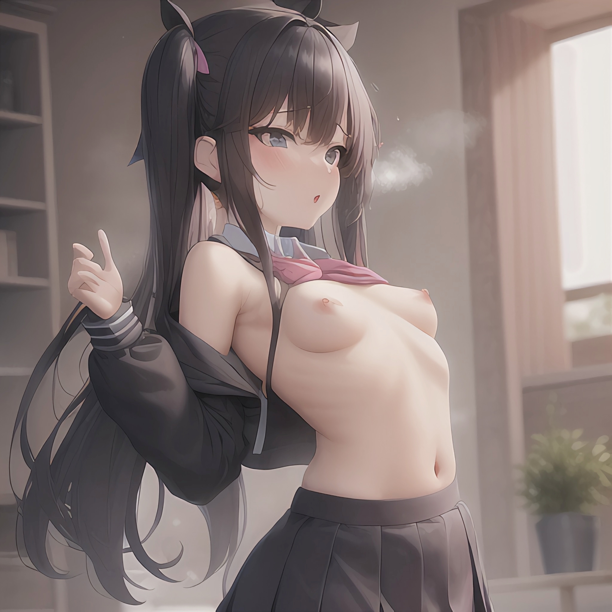 おっぱい剥き出し!