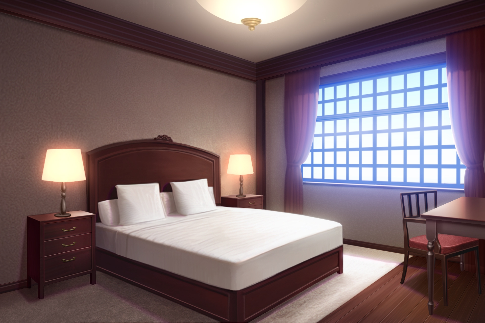 単品5種背景素材v66b洋館客室ダブルルーム