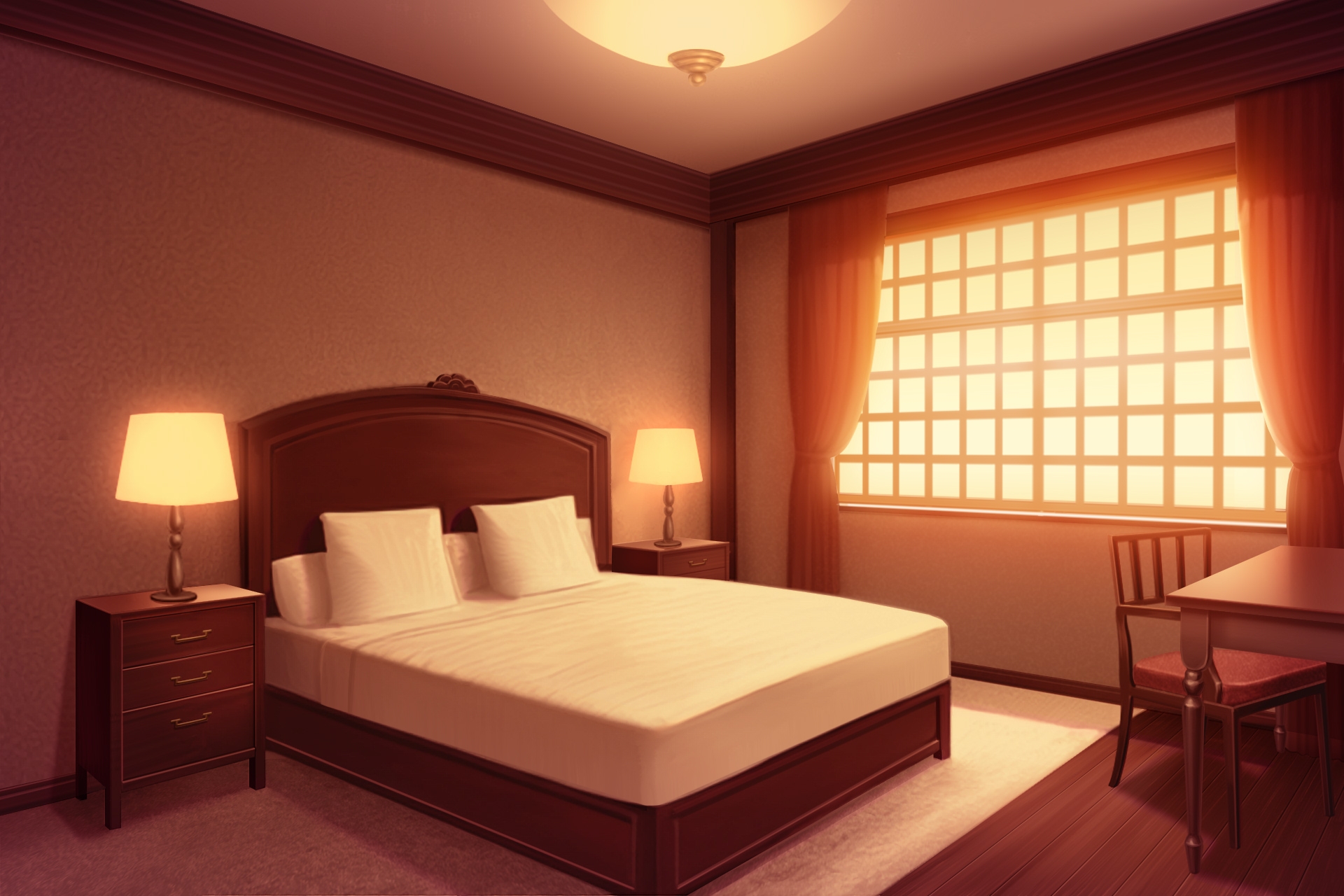 単品5種背景素材v66b洋館客室ダブルルーム