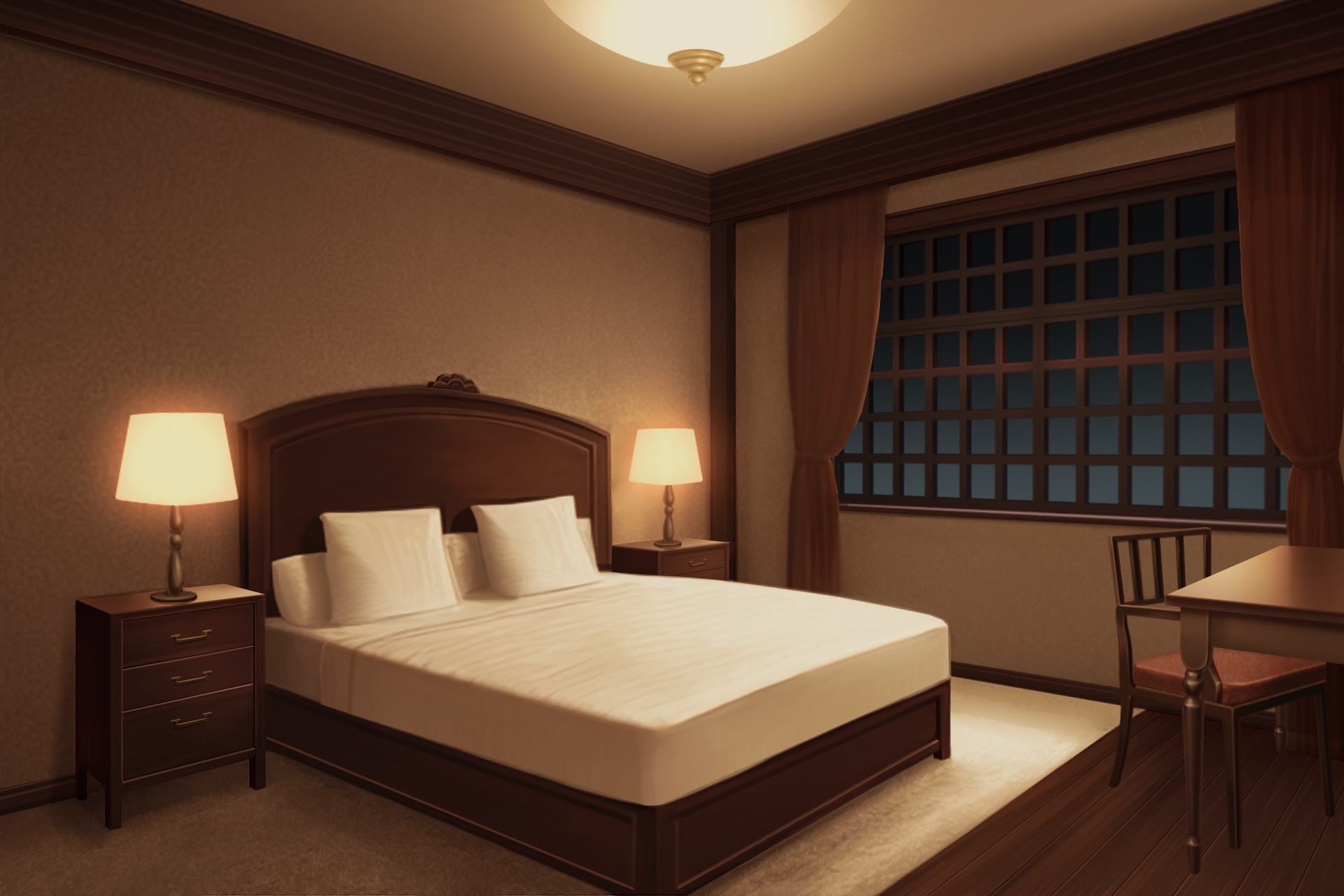 単品5種背景素材v66b洋館客室ダブルルーム