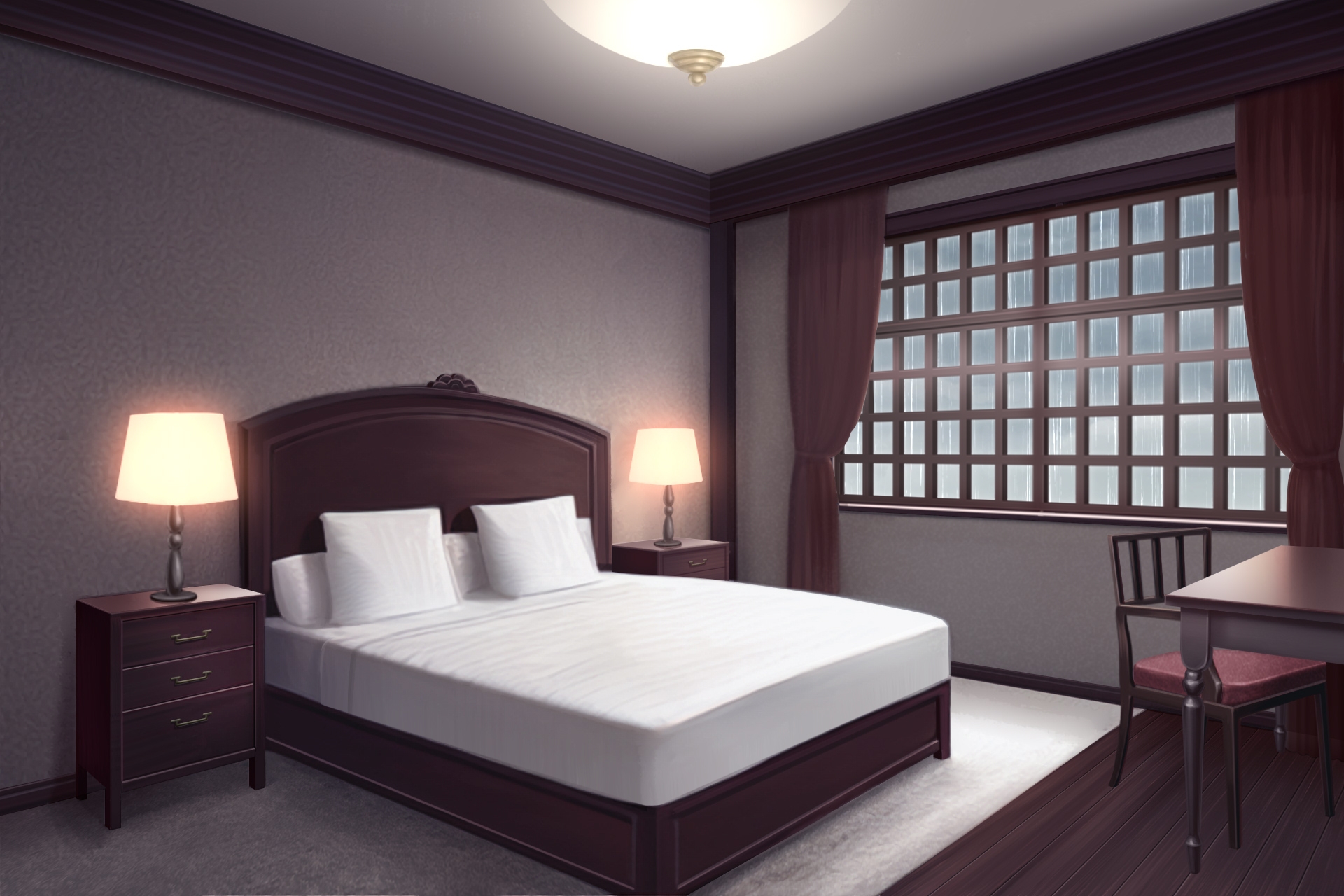 単品5種背景素材v66b洋館客室ダブルルーム