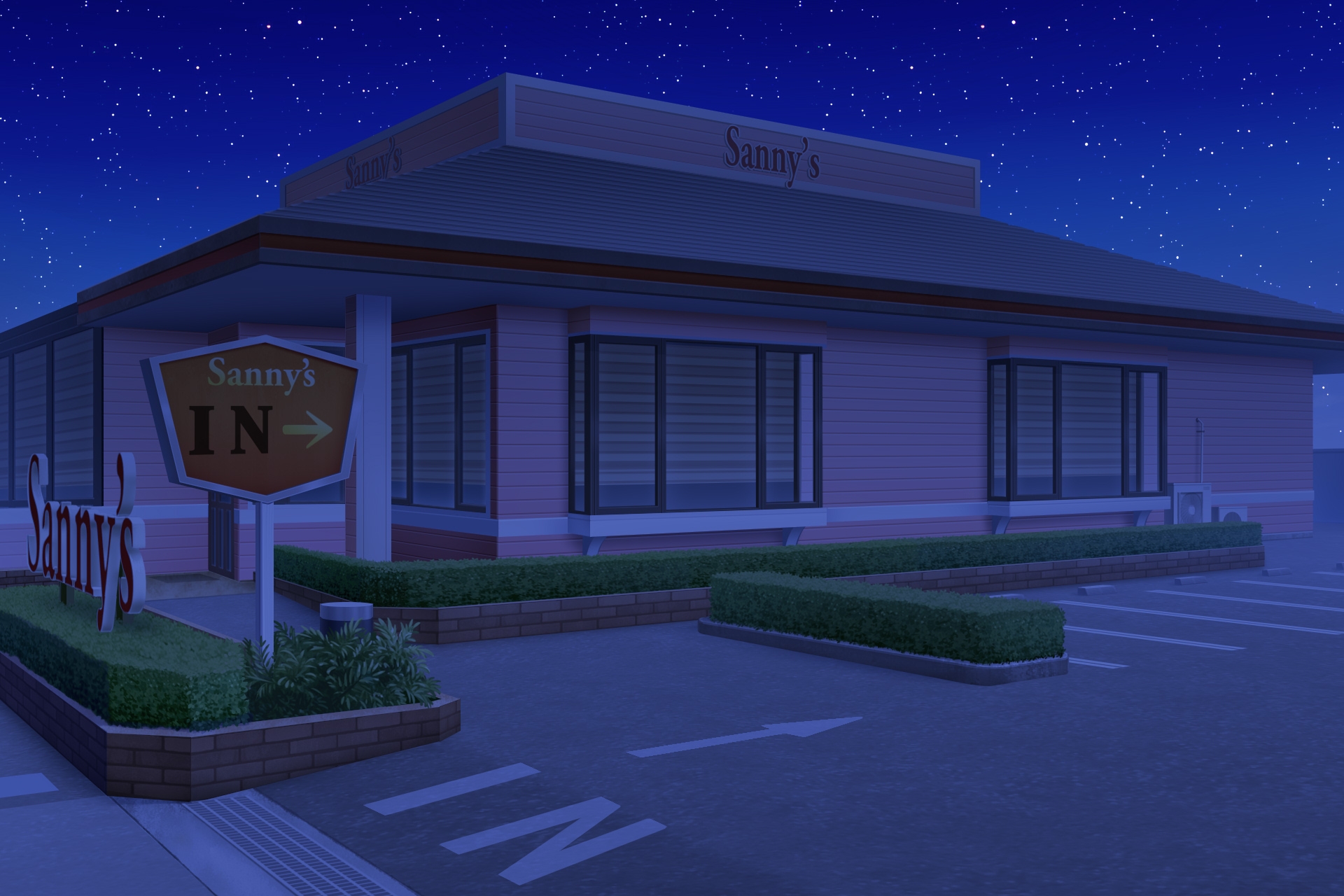 単品5種背景素材v68ファミレス外観