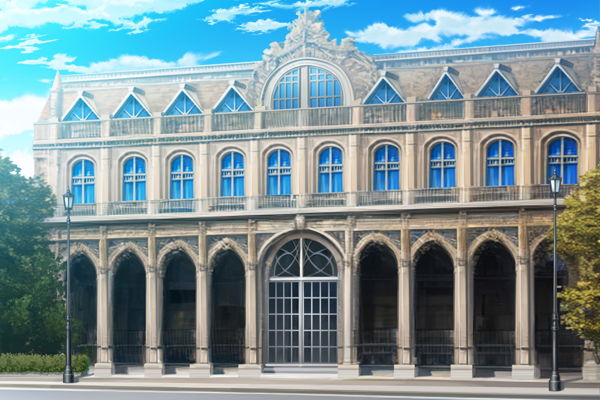 単品5種背景素材v70美術館 外観