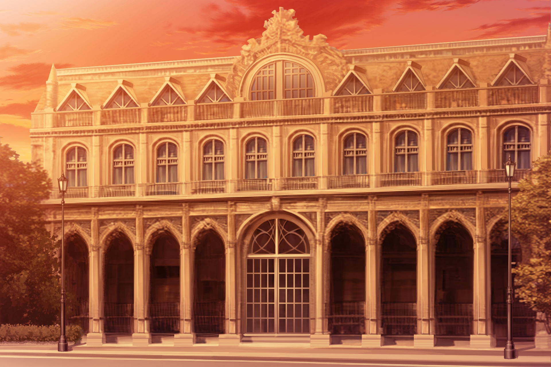 単品5種背景素材v70美術館 外観