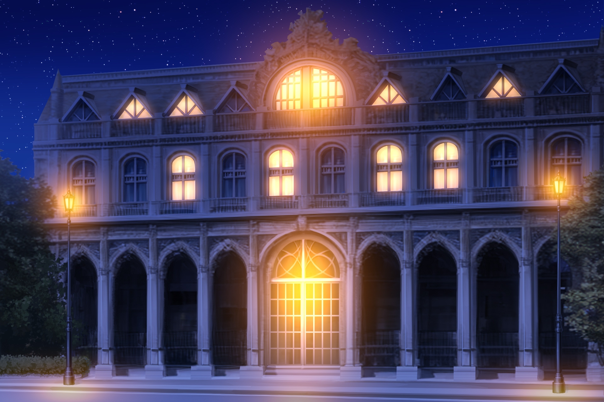 単品5種背景素材v70美術館 外観