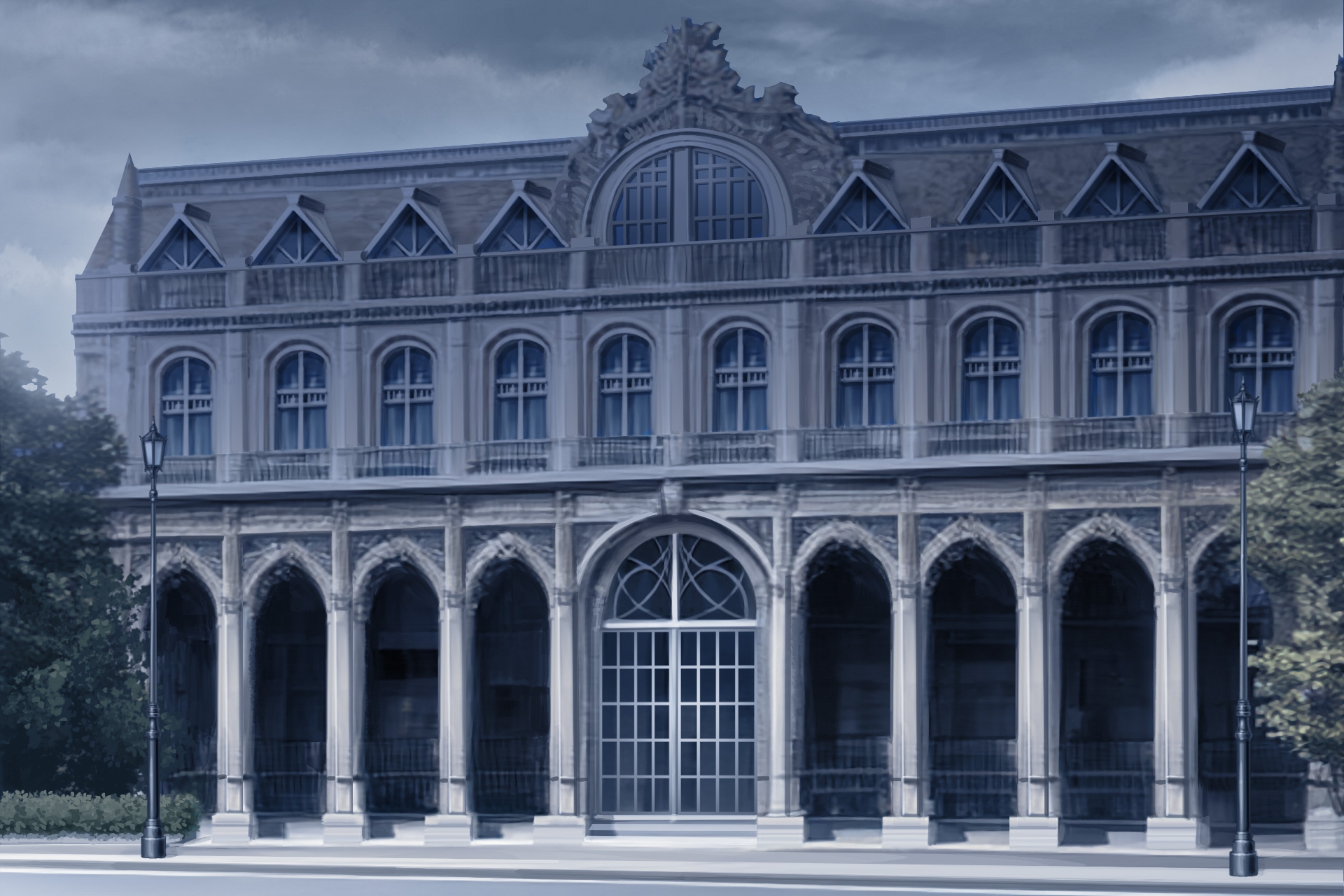 単品5種背景素材v70美術館 外観