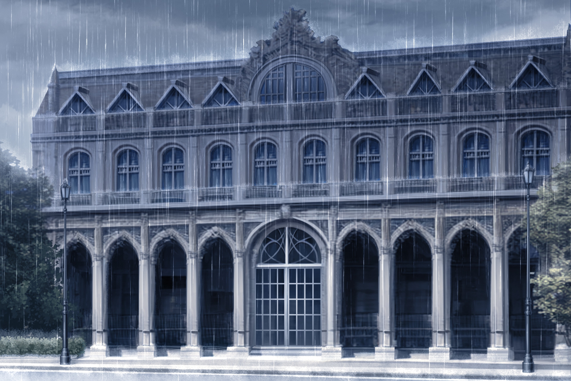 単品5種背景素材v70美術館 外観