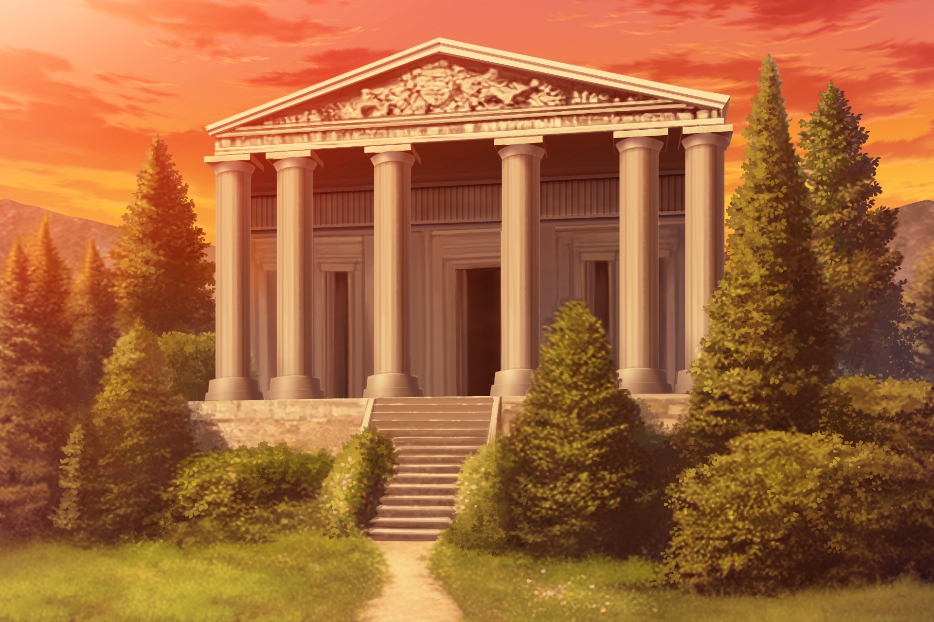 単品5種背景素材v71神殿