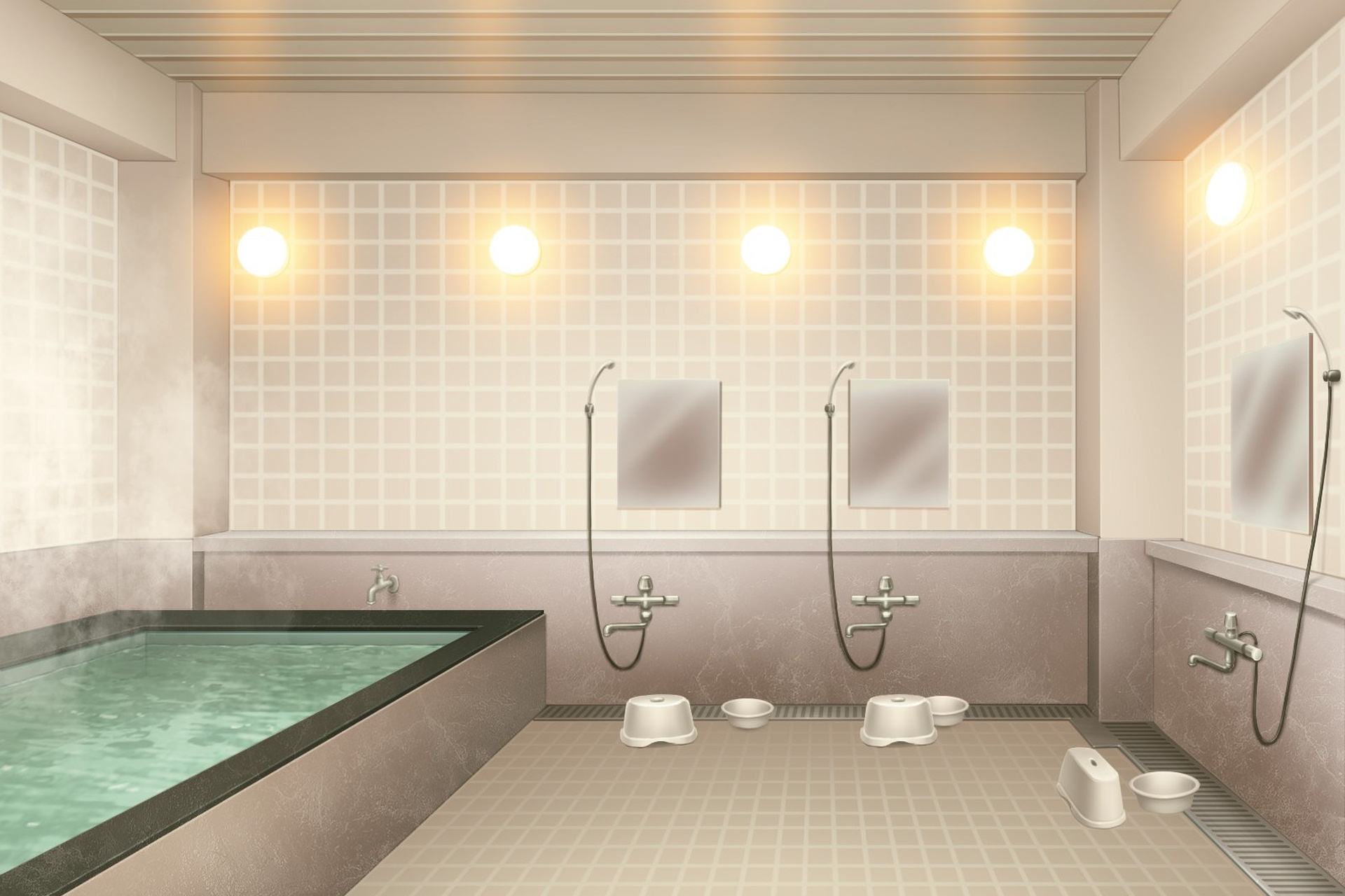 単品5種背景素材v73浴場