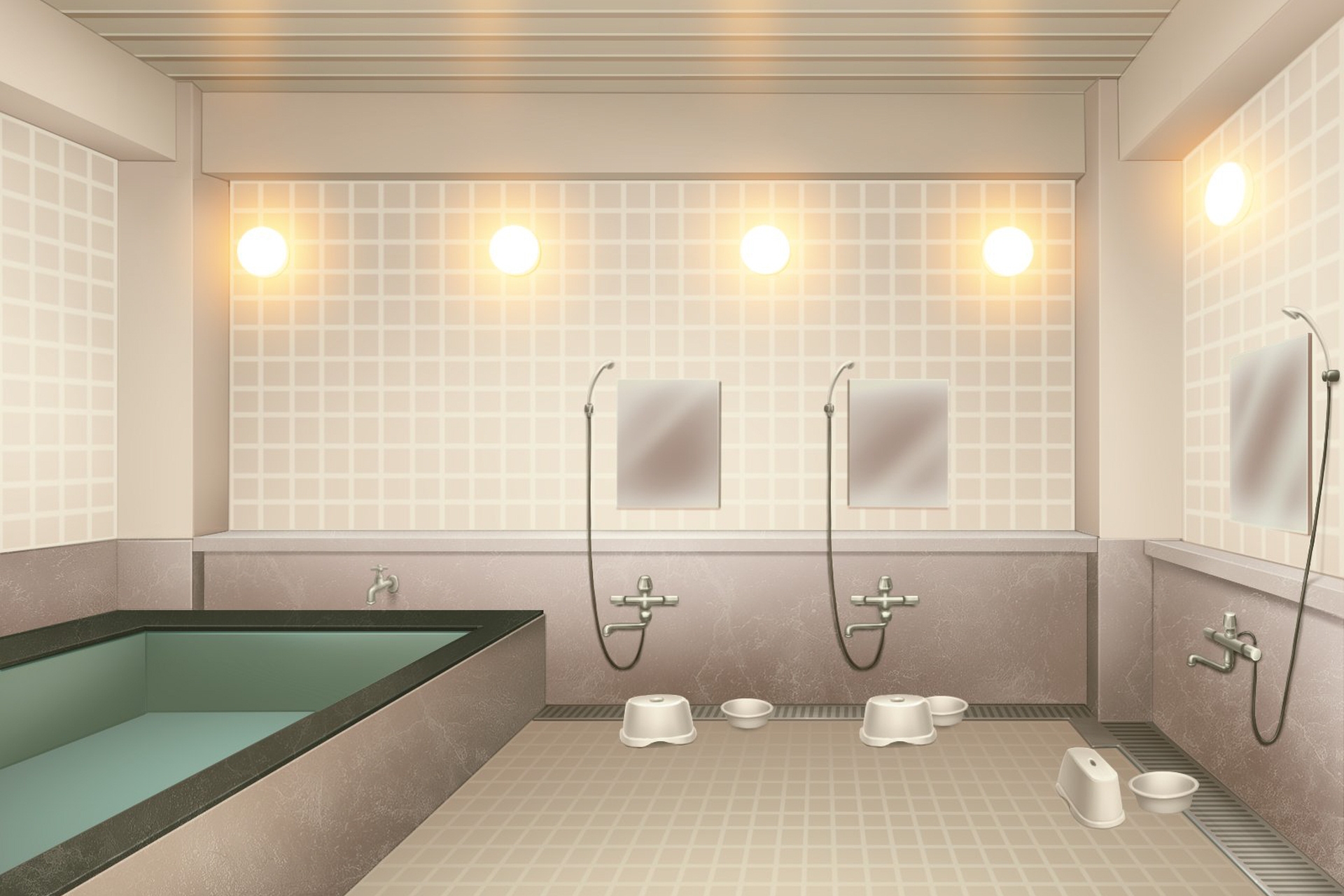 単品5種背景素材v73浴場