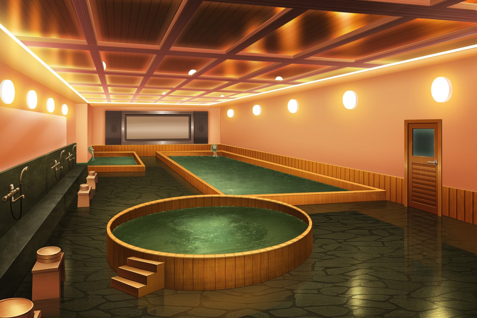 単品5種背景素材v73b浴場2