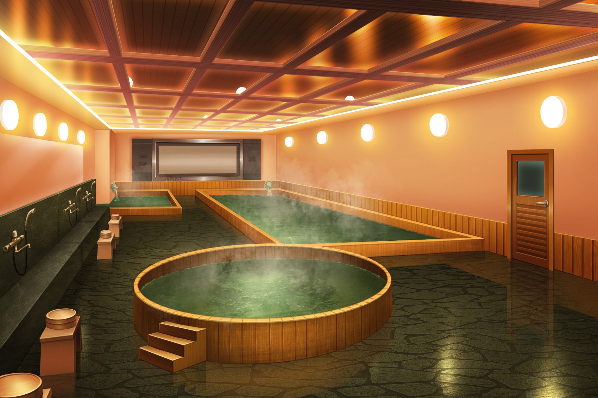 単品5種背景素材v73b浴場2