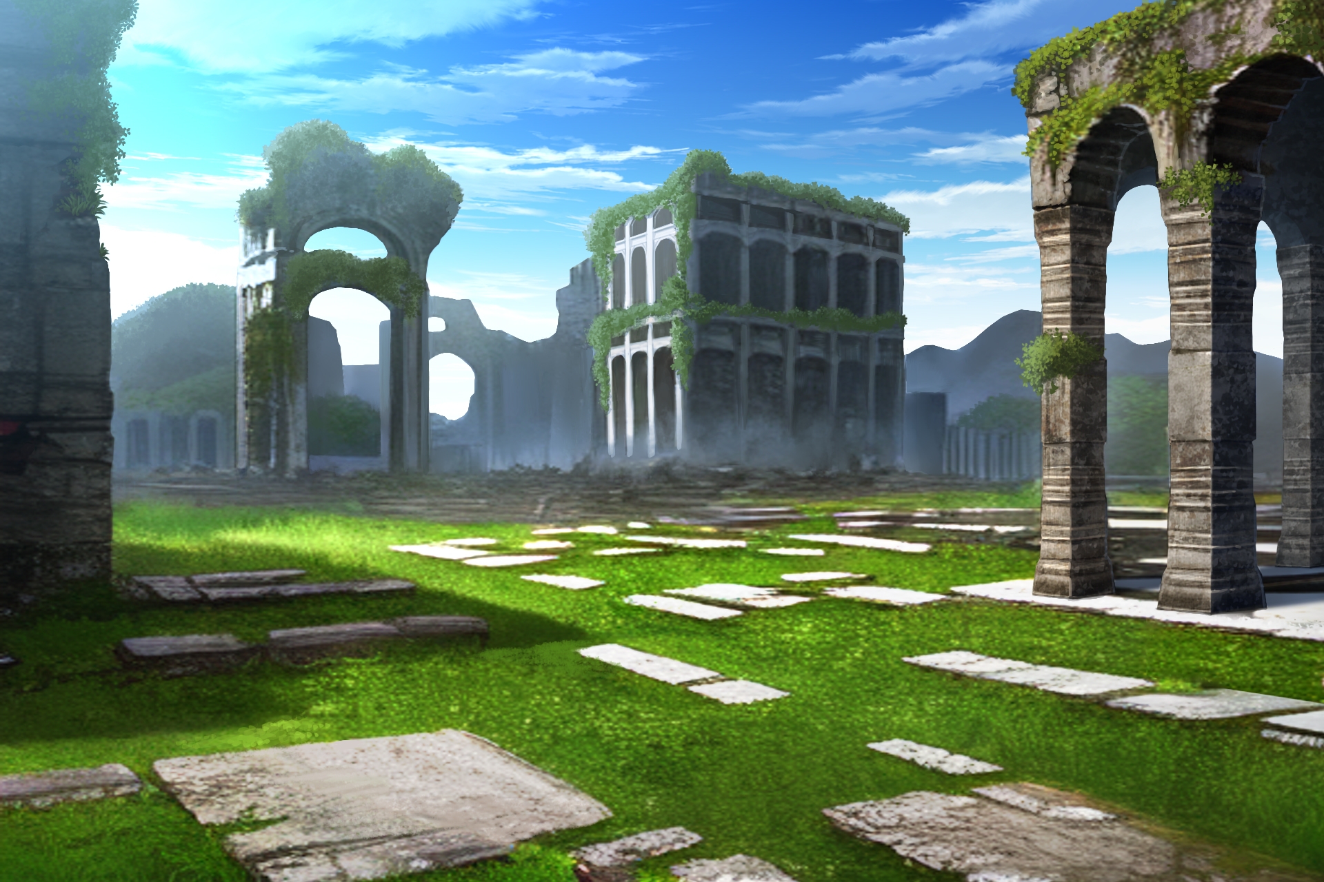 単品5種背景素材v83c廃墟