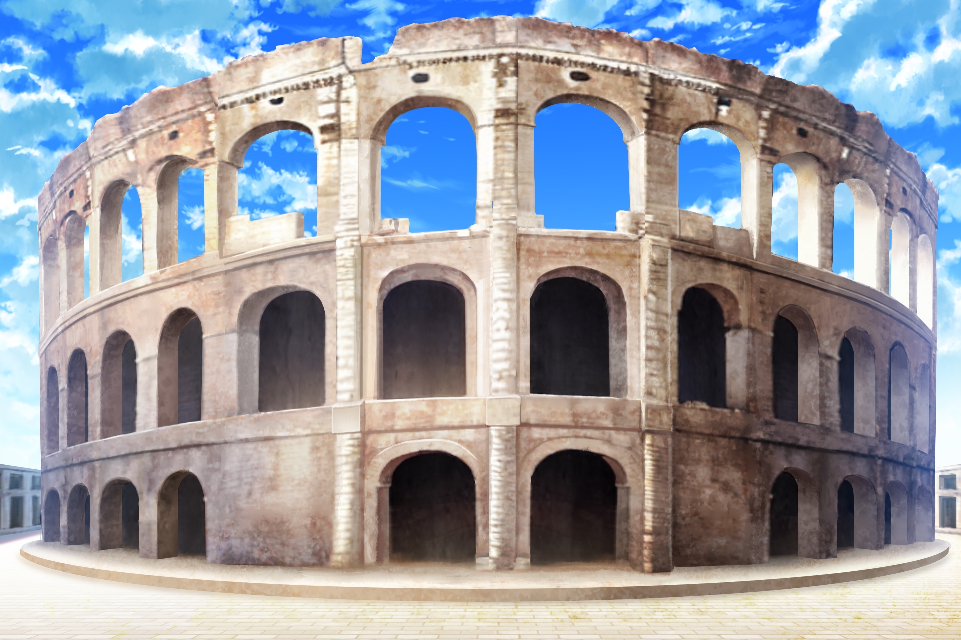 単品5種背景素材v85コロシアム外観