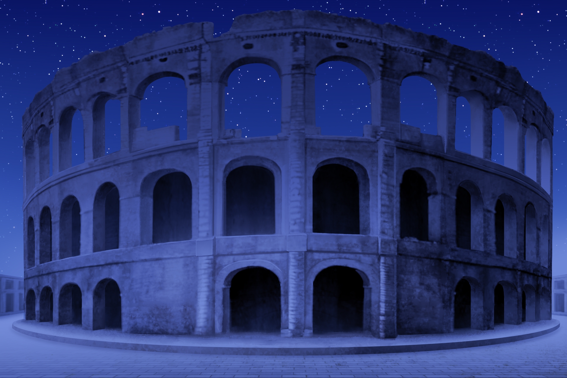 単品5種背景素材v85コロシアム外観