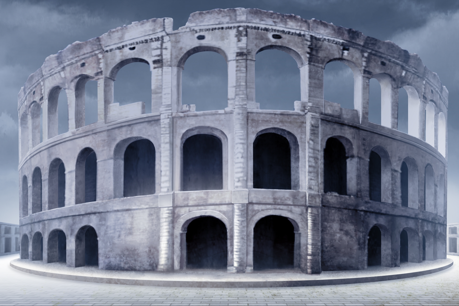 単品5種背景素材v85コロシアム外観