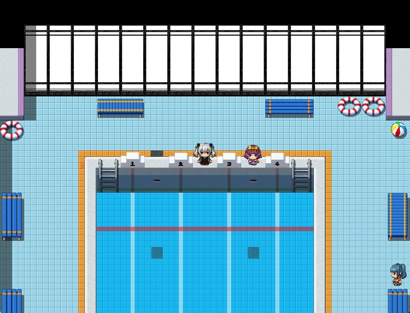 RPGツクールMV・MZ用 マップチップ・タイルセット06 『市民プール・スポーツジム』