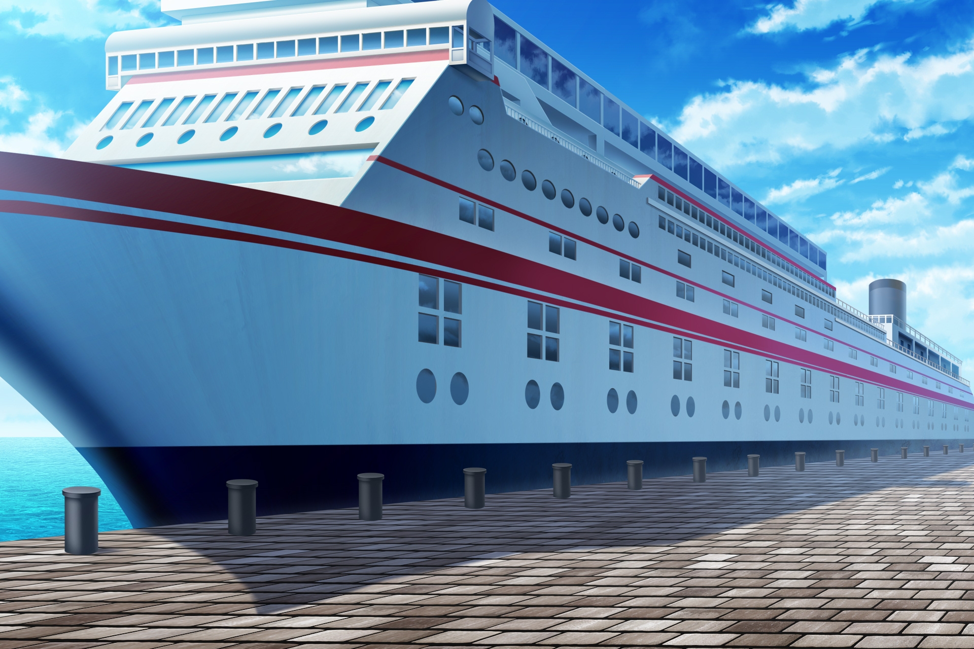 単品5種背景素材v87 クルーズ船