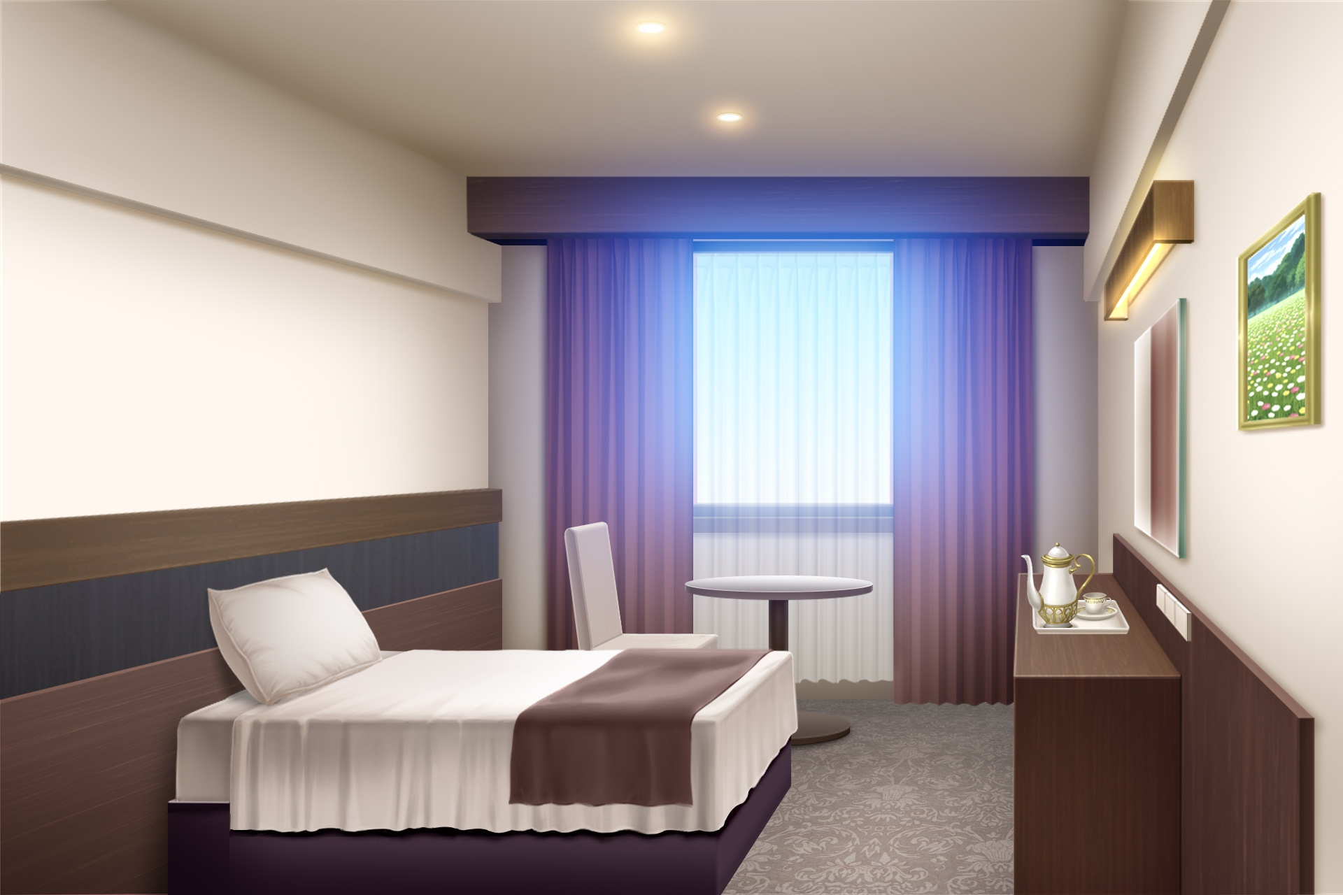 単品5種背景素材v88ホテル個室セット