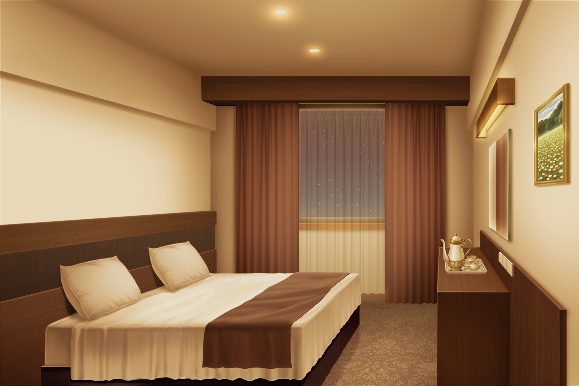 単品5種背景素材v88ホテル個室セット