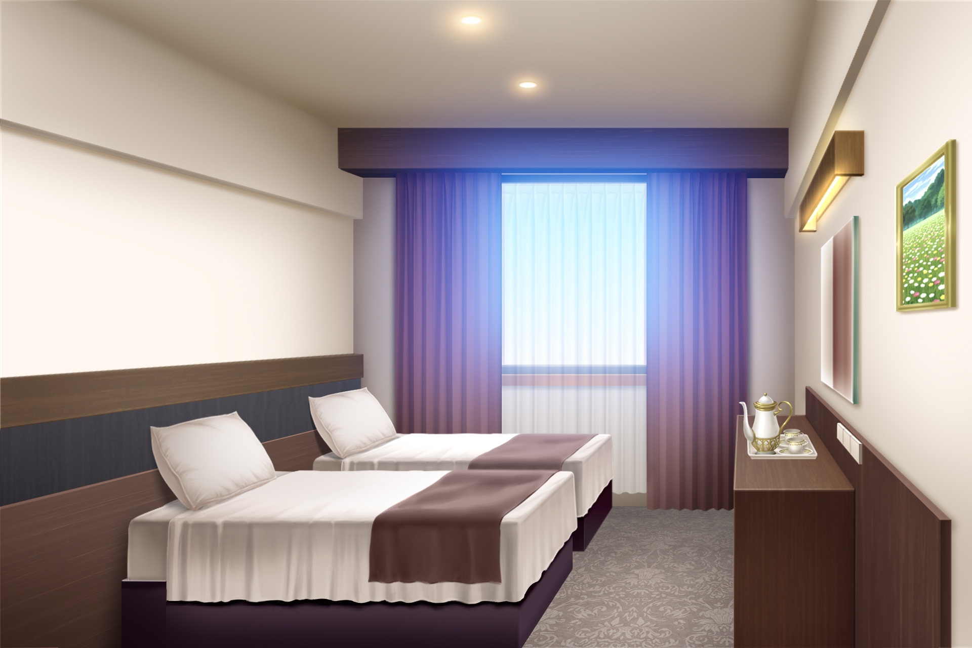 単品5種背景素材v88ホテル個室セット