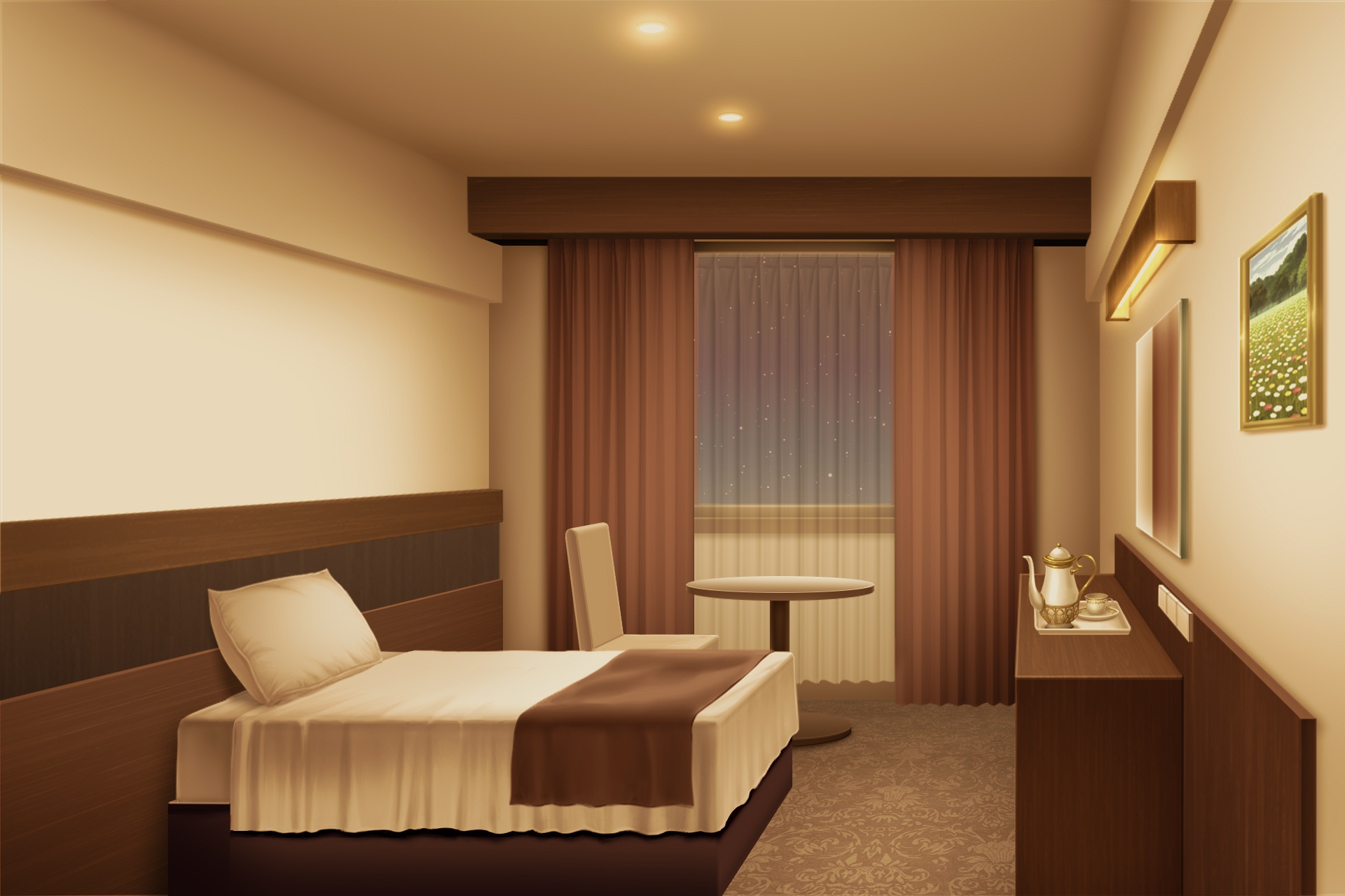 単品5種背景素材v88ホテル個室セット