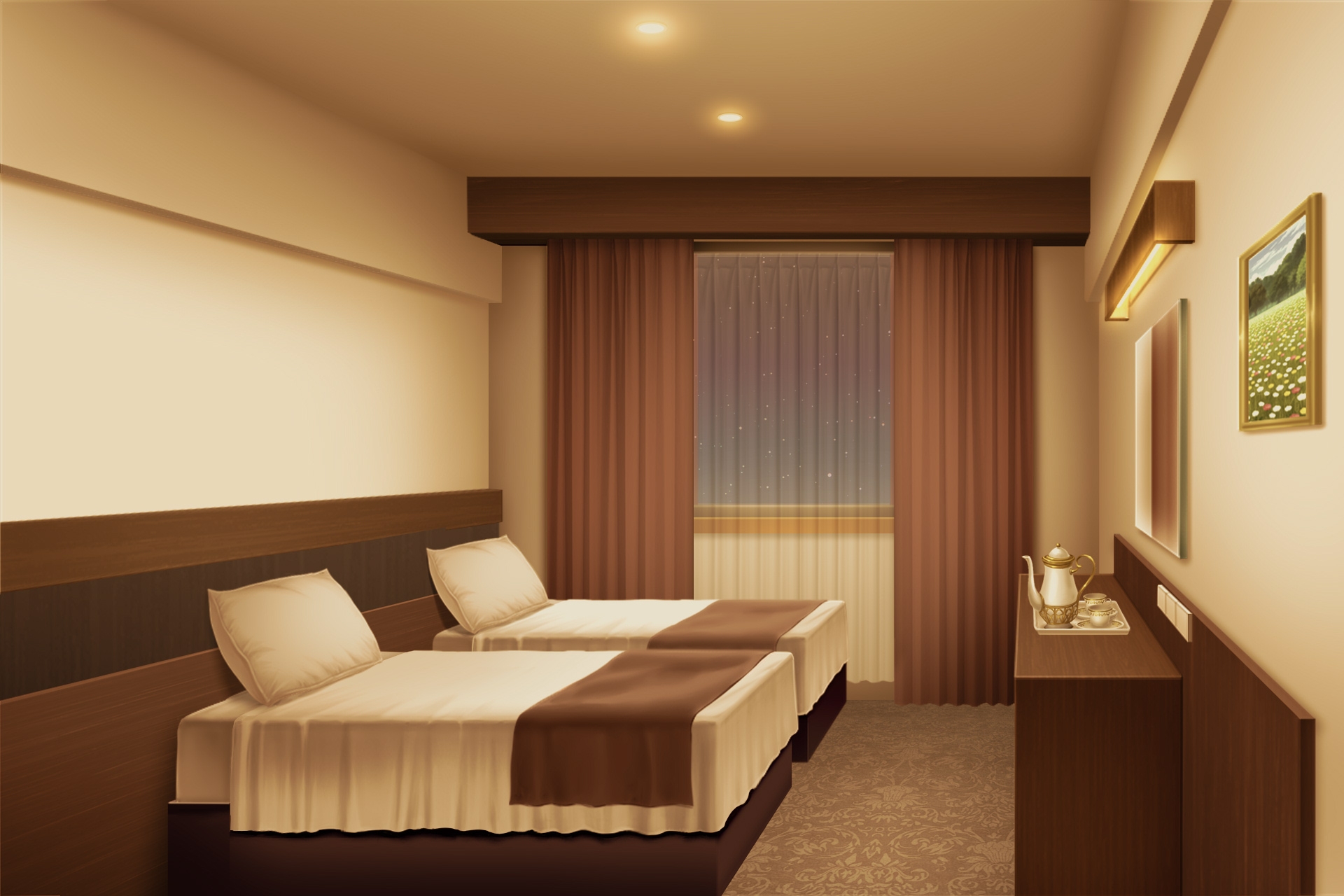 単品5種背景素材v88ホテル個室セット