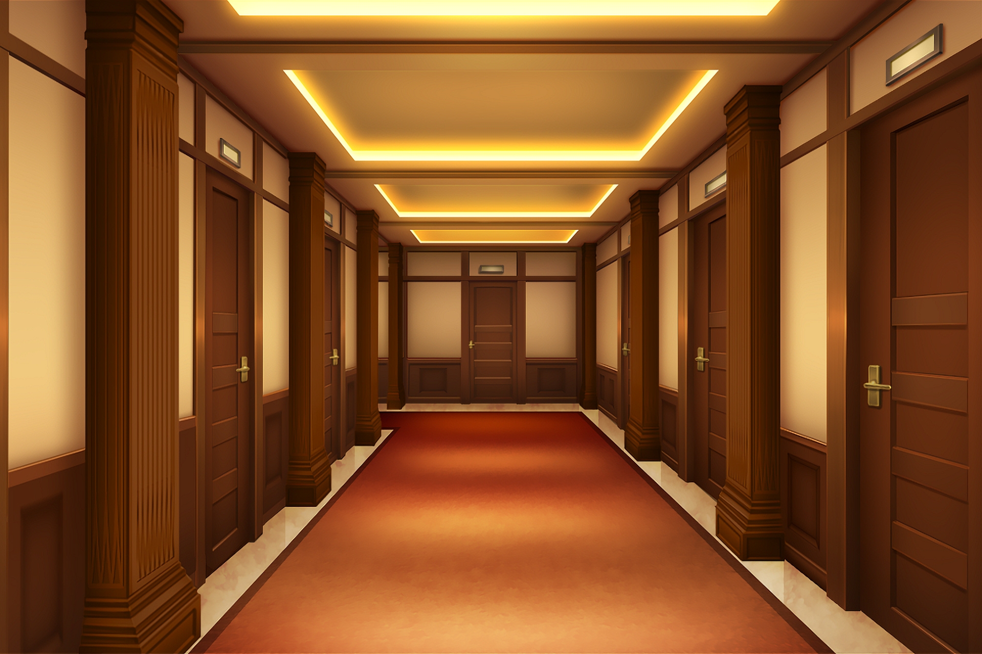 単品5種背景素材v89 ホテル廊下