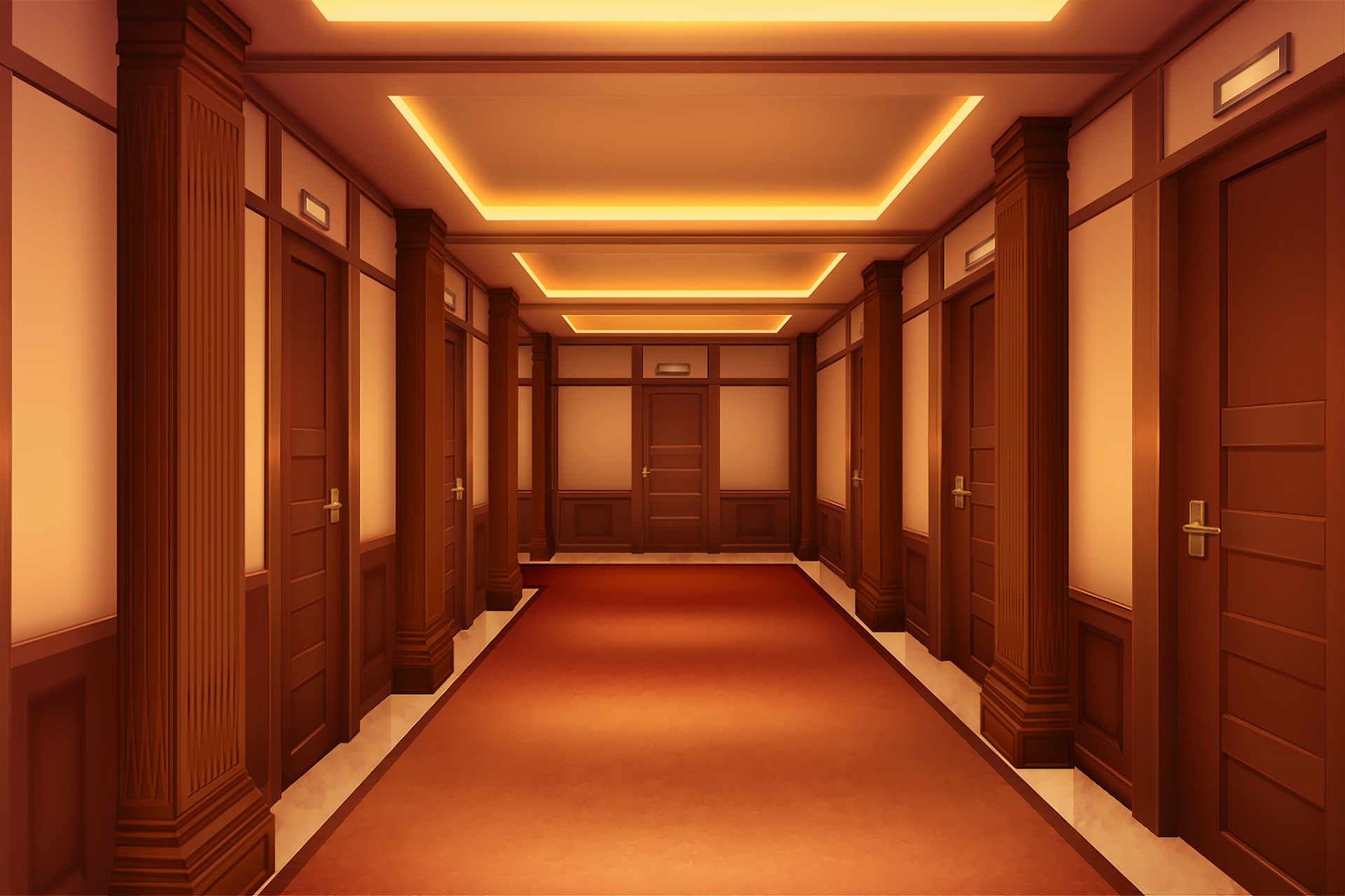 単品5種背景素材v89 ホテル廊下