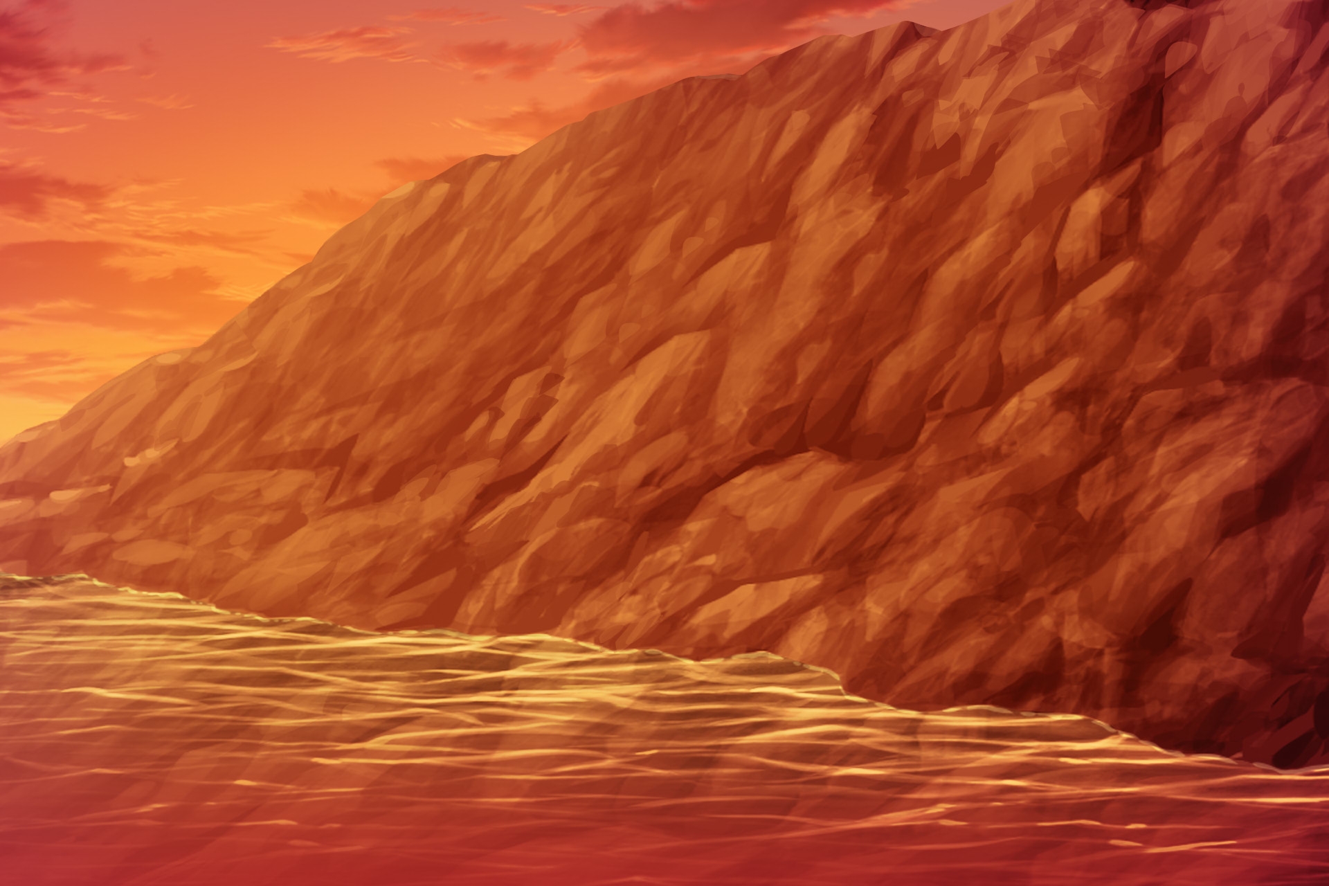 単品5種背景素材v90b崖下