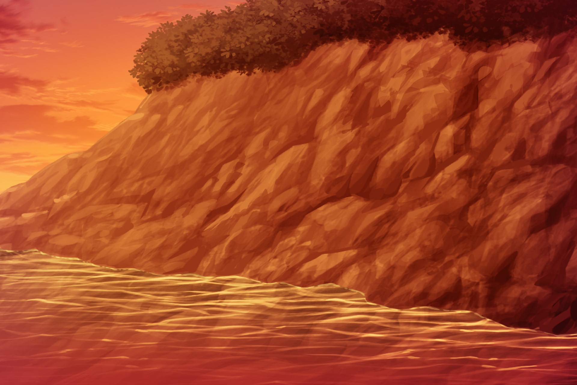 単品5種背景素材v90b崖下