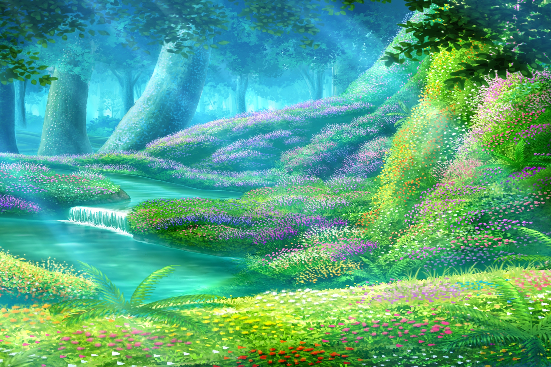 単品5種背景素材v94エルフの森