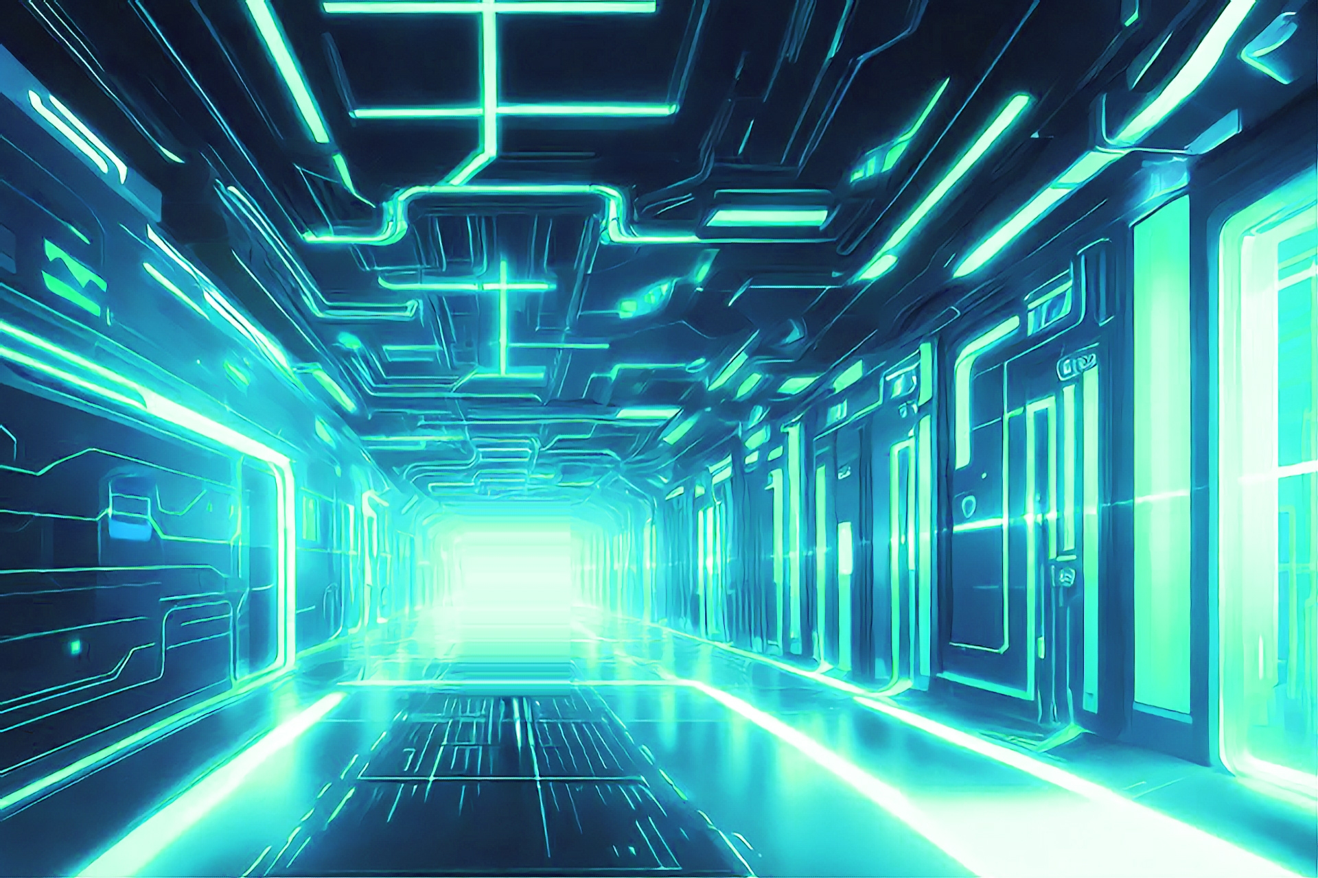 単品5種背景素材v97SF廊下