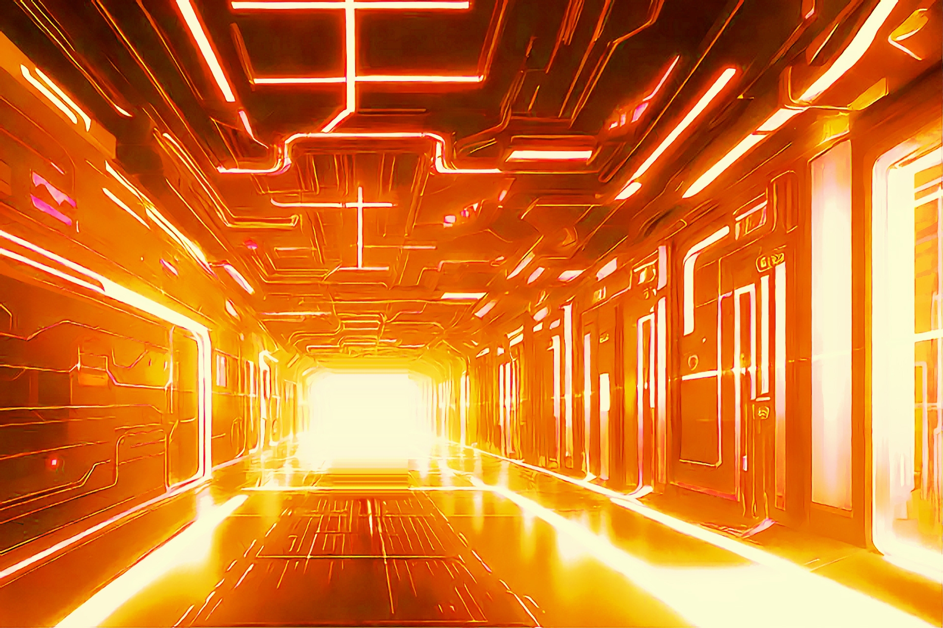 単品5種背景素材v97SF廊下