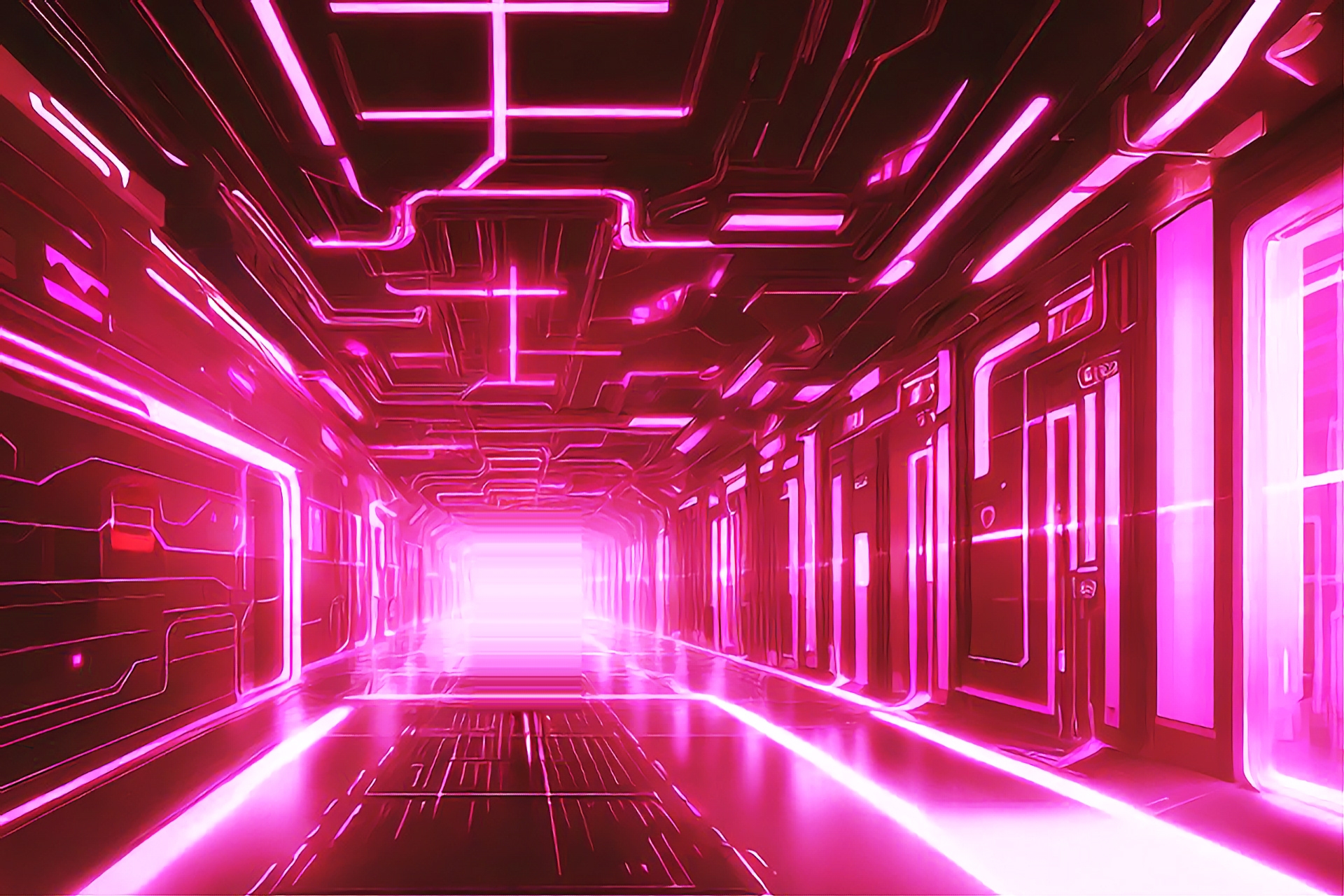 単品5種背景素材v97SF廊下