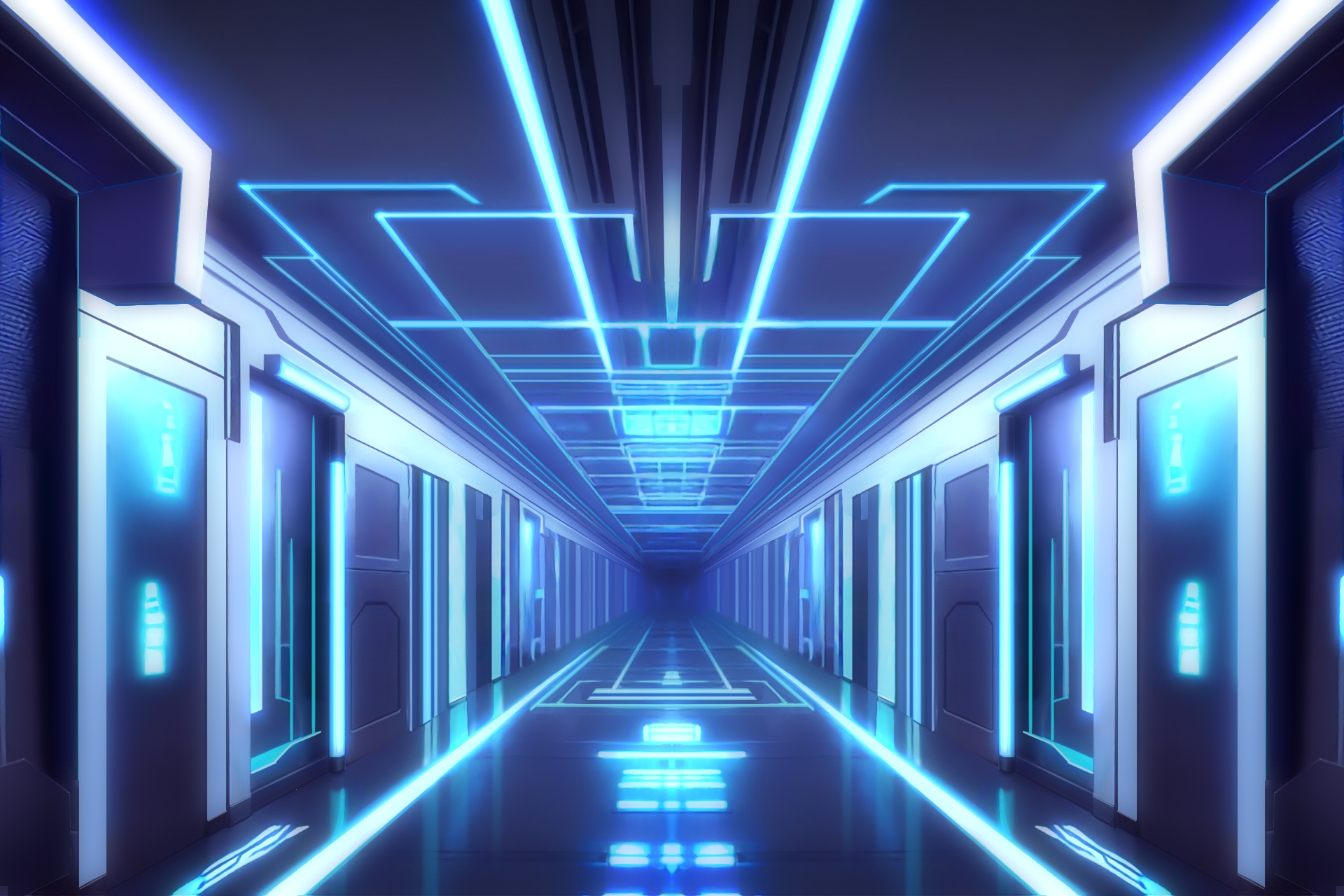 単品5種背景素材v97bSF廊下2