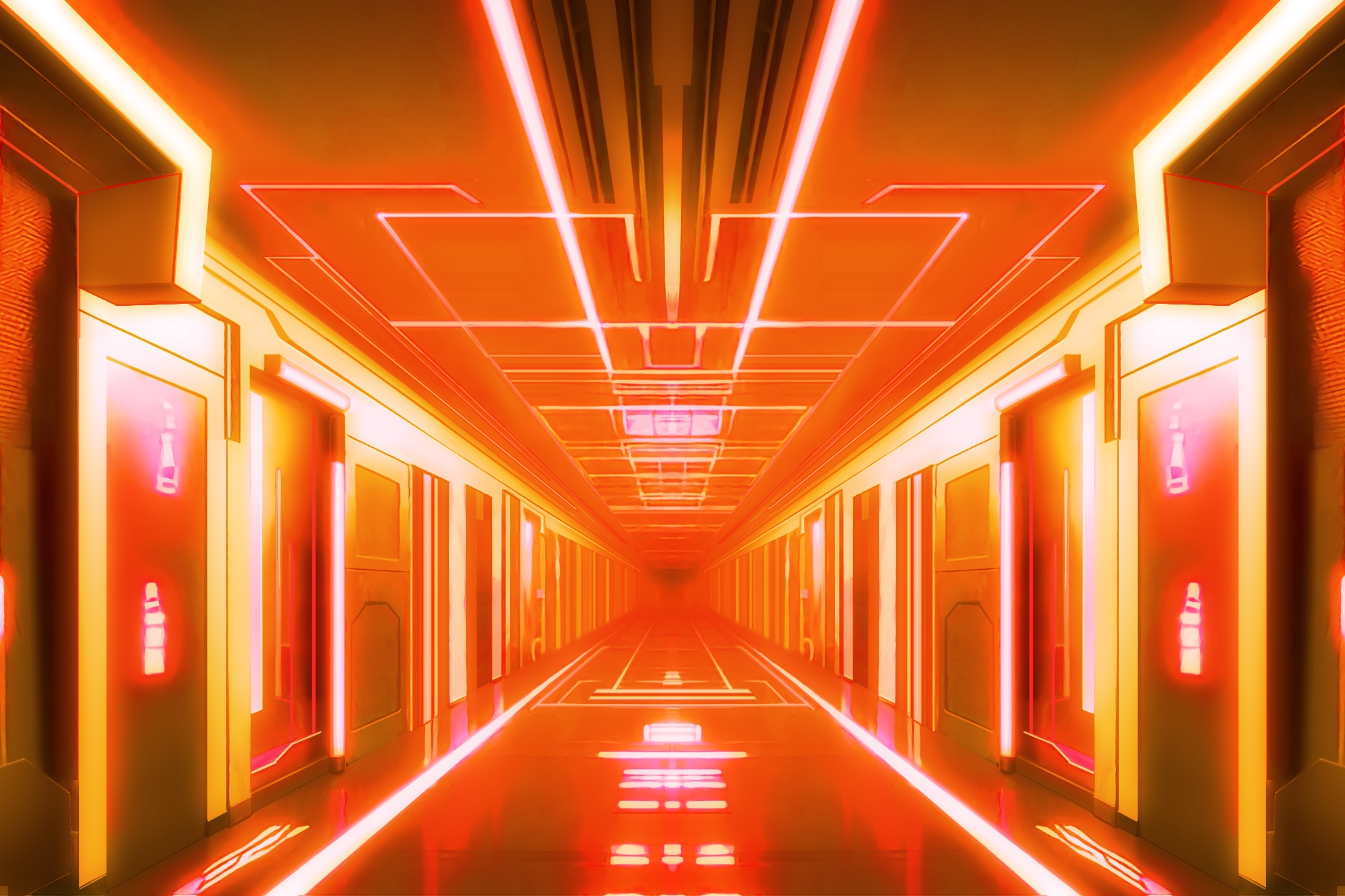 単品5種背景素材v97bSF廊下2