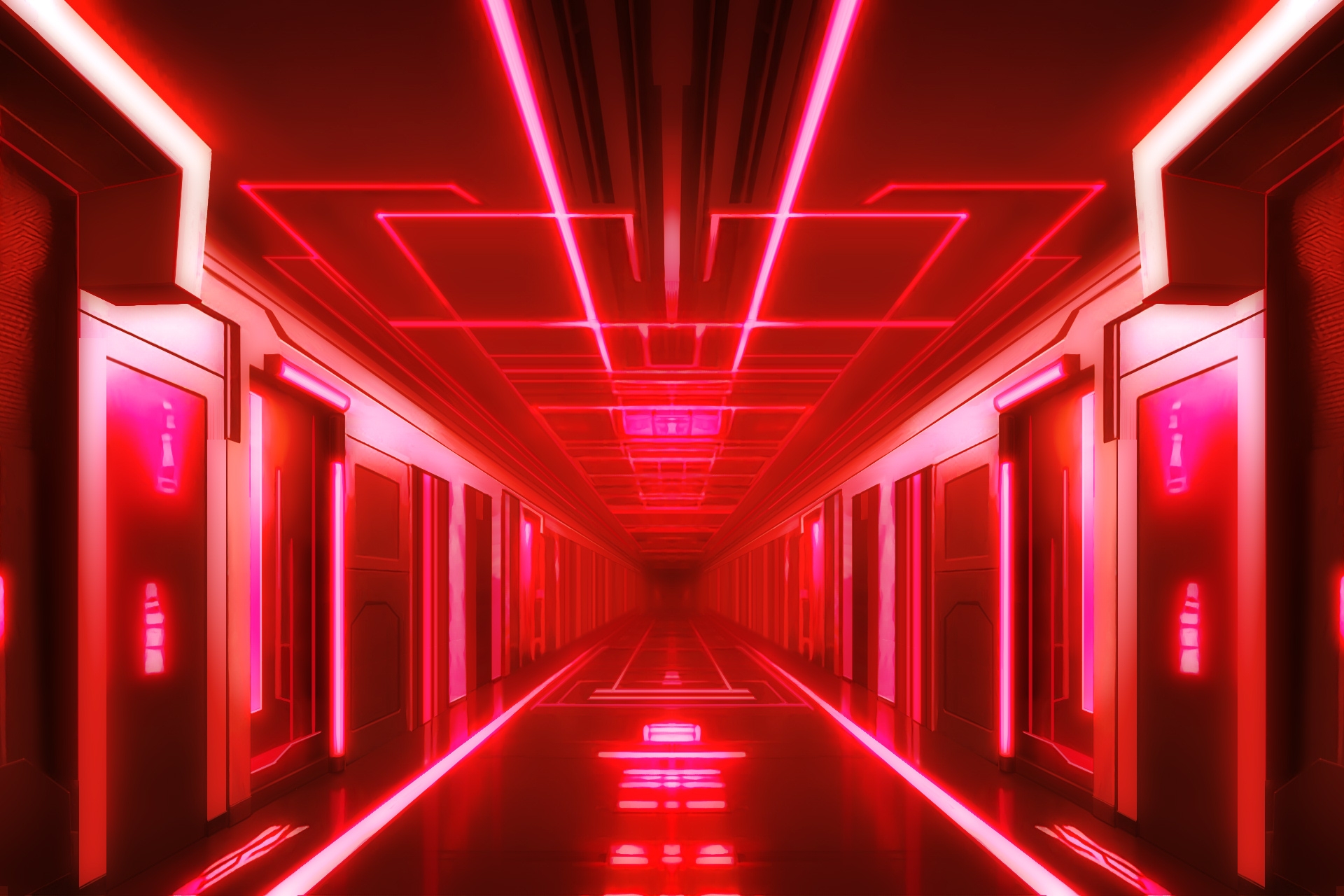 単品5種背景素材v97bSF廊下2