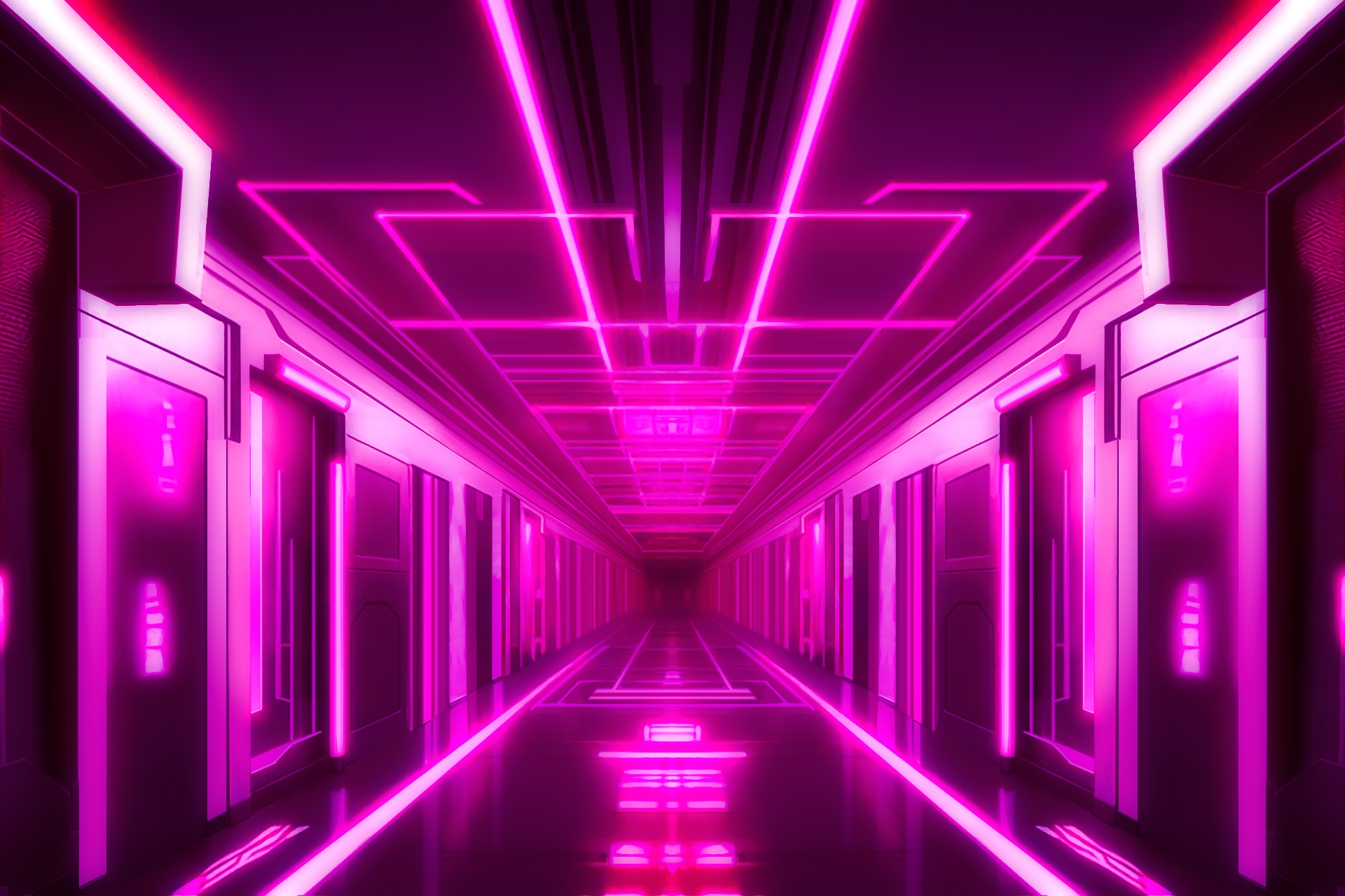 単品5種背景素材v97bSF廊下2